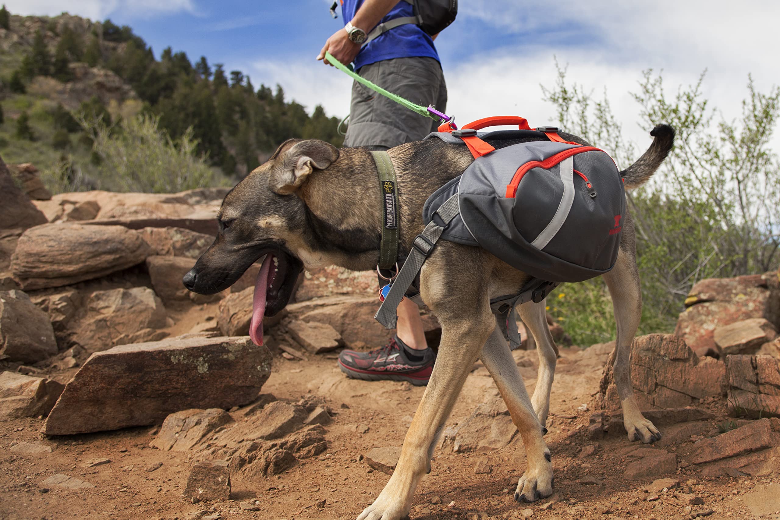 Mountainsmith K9 Dog Pack, Adjustable Chest And Back Harness Canine Backpack, Saddle Bags With Zippered Pockets For Camping, Travel, Outdoors, Backpacking, Hiking