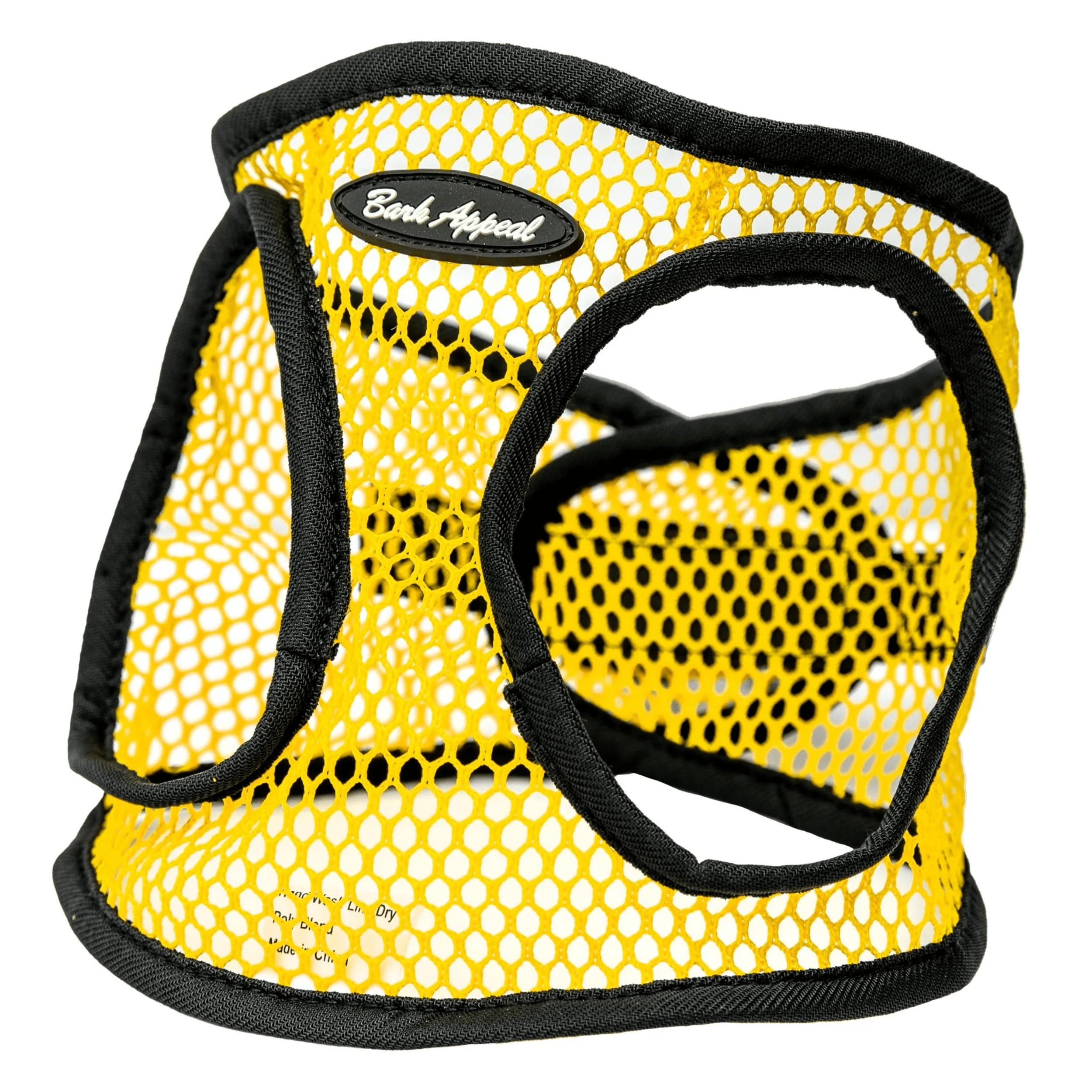 Bark Appeal Yellow Netted Step-in Dog Harness for Large to X-Large Sized Pets - Updated Sizing, Remeasuring is Essential - Soft 