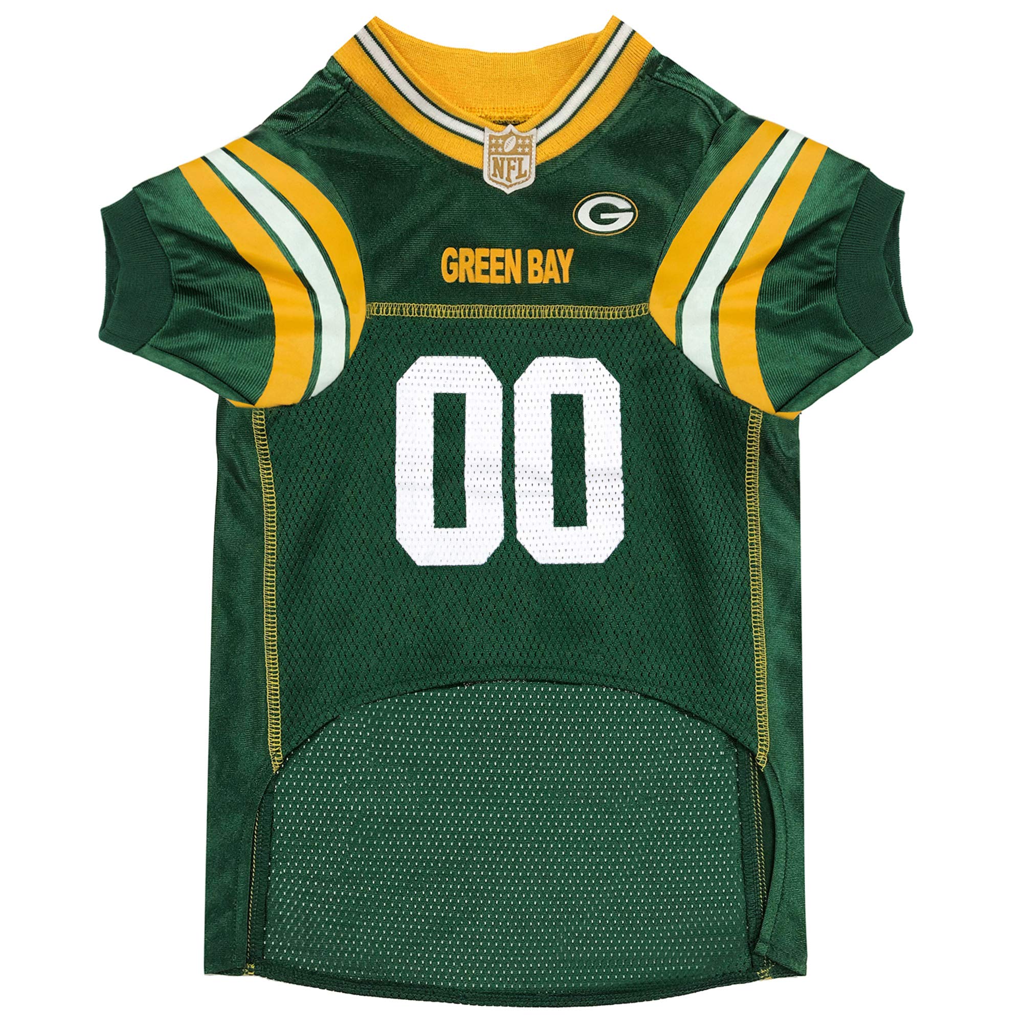 NFL Green Bay Packers Dog Jersey, Size: X-Large. Best Football Jersey Costume for Dogs & Cats. Licensed Jersey Shirt