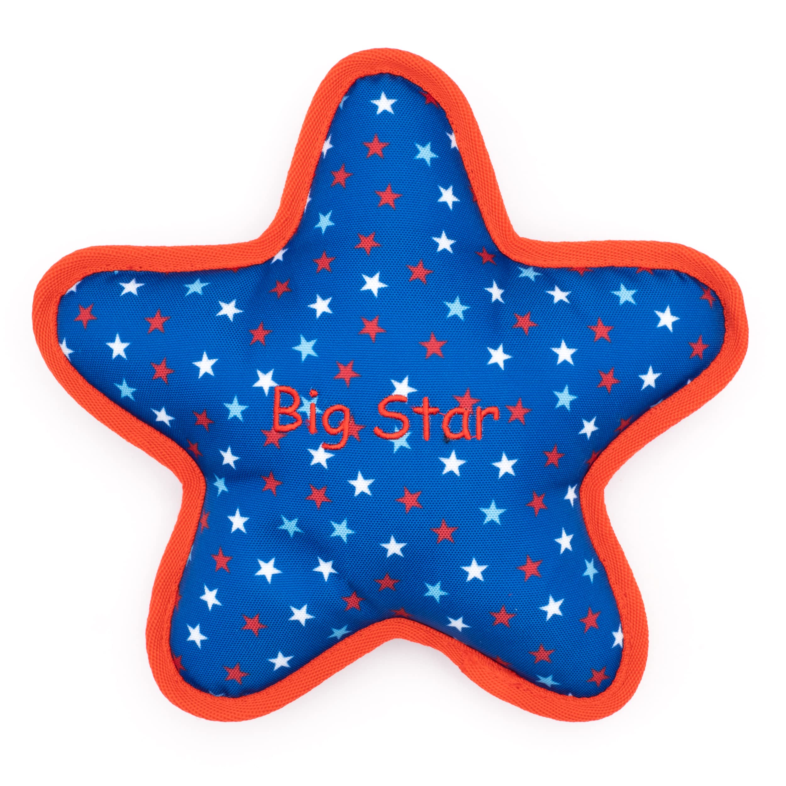 The Worthy Dog Tough Patriotic Star Chew Toy Red/White/Blue, Fun Fetch Play With Squeaker For Dogs Durable Material For Active Dogs - Small