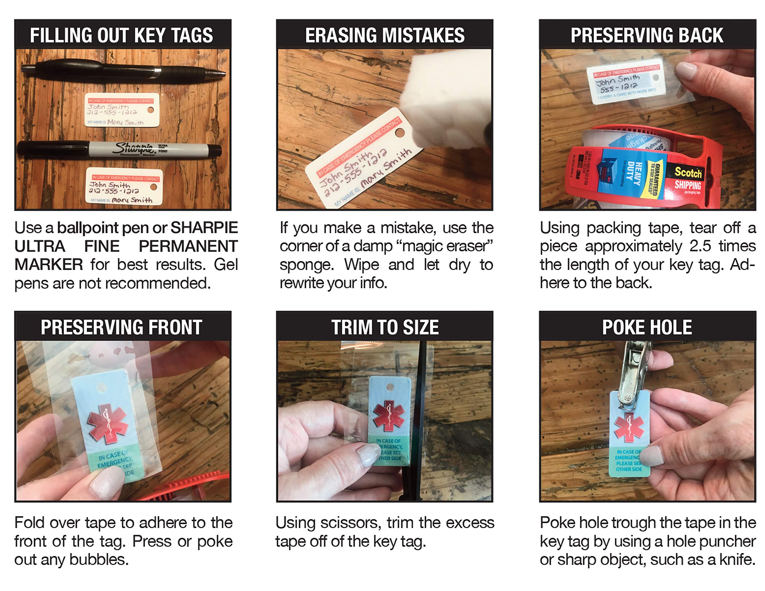 Tlc Safety By Design My Pets Dog Cat Are Home Alone Emergency Alert I.D. 2 Pk. Plastic Key Tags With Contact Call Card (Standard Set Of 2, Pets Home Alone Key Tag Set)