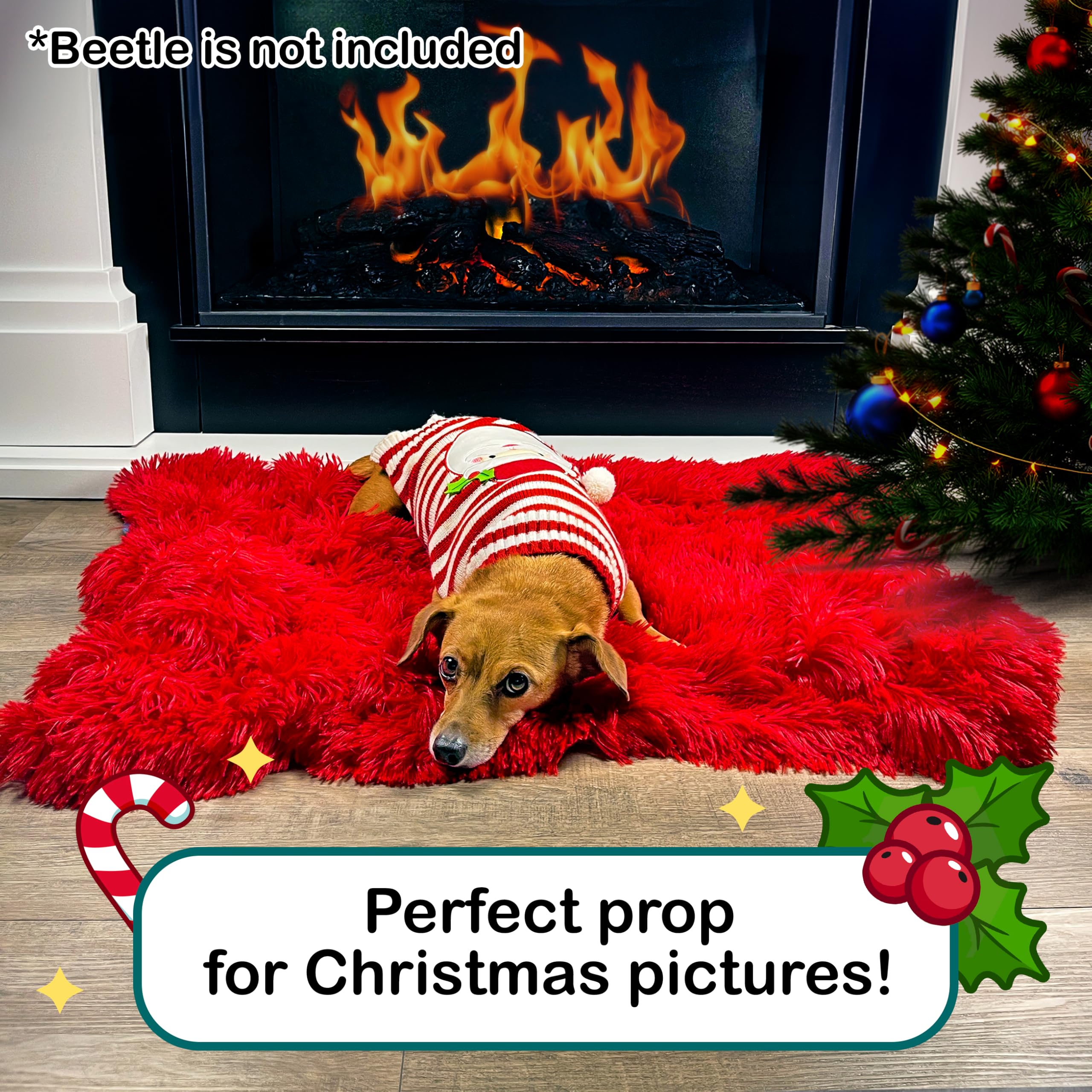 Sleepy Hippo Santa'S Helpers Bedding Set - Soft Shag & Fleece Reversible Blanket, Plush Pillow, Cute Fitted Sheet For Comfort -