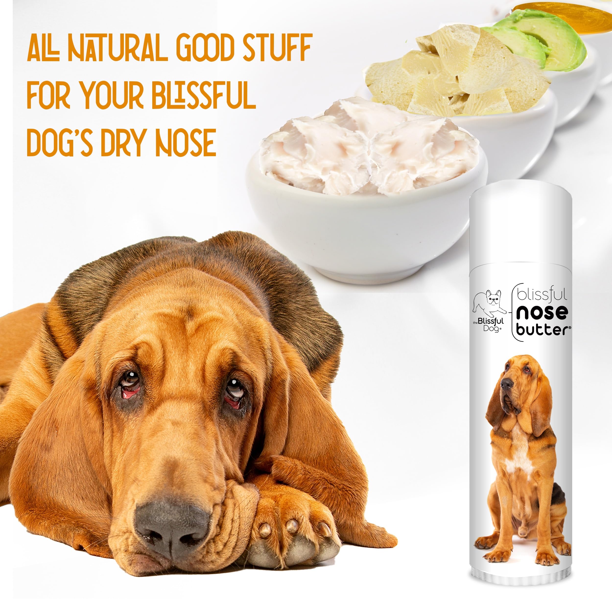 The Blissful Dog Bloodhound Unscented Nose Butter, 0.50-Ounce