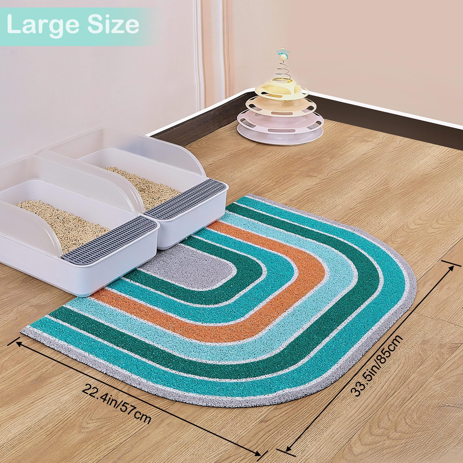 Unicorn Catcher Cat Litter Mat Quality Litter Box Mat Large Non-Slip Cat Litter Mat Litter Trapping Mat Soft Kitty Litter Mat Co