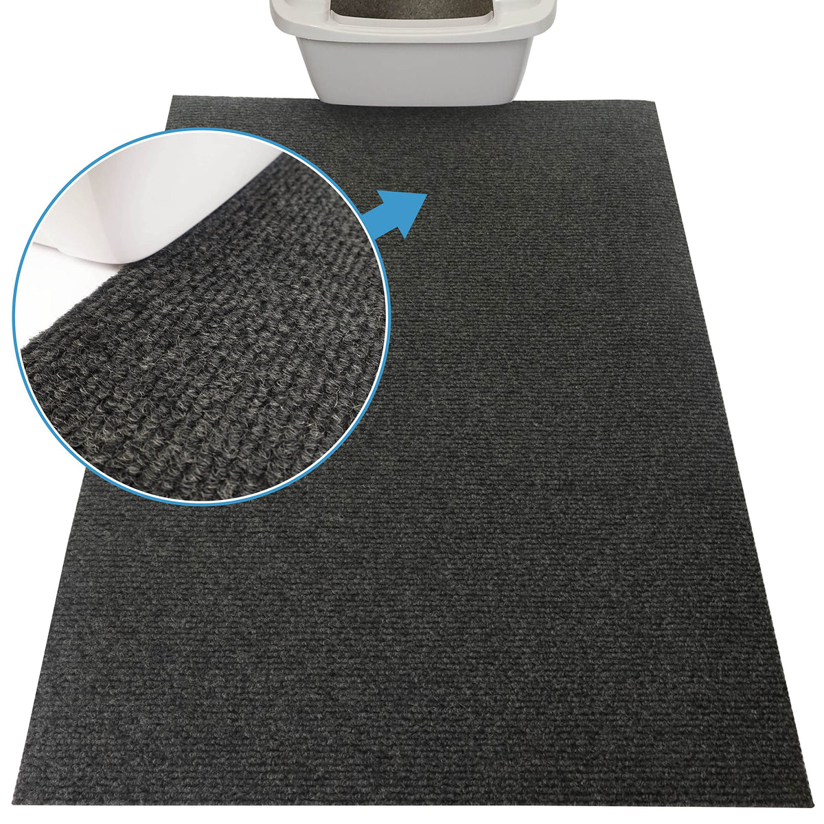 Drymate Jumbo Plush Cat Litter Trapping Mat, Contains Mess From Box For Cleaner Floors, Urine-Proof, Soft On Kitty Paws -Absorbe