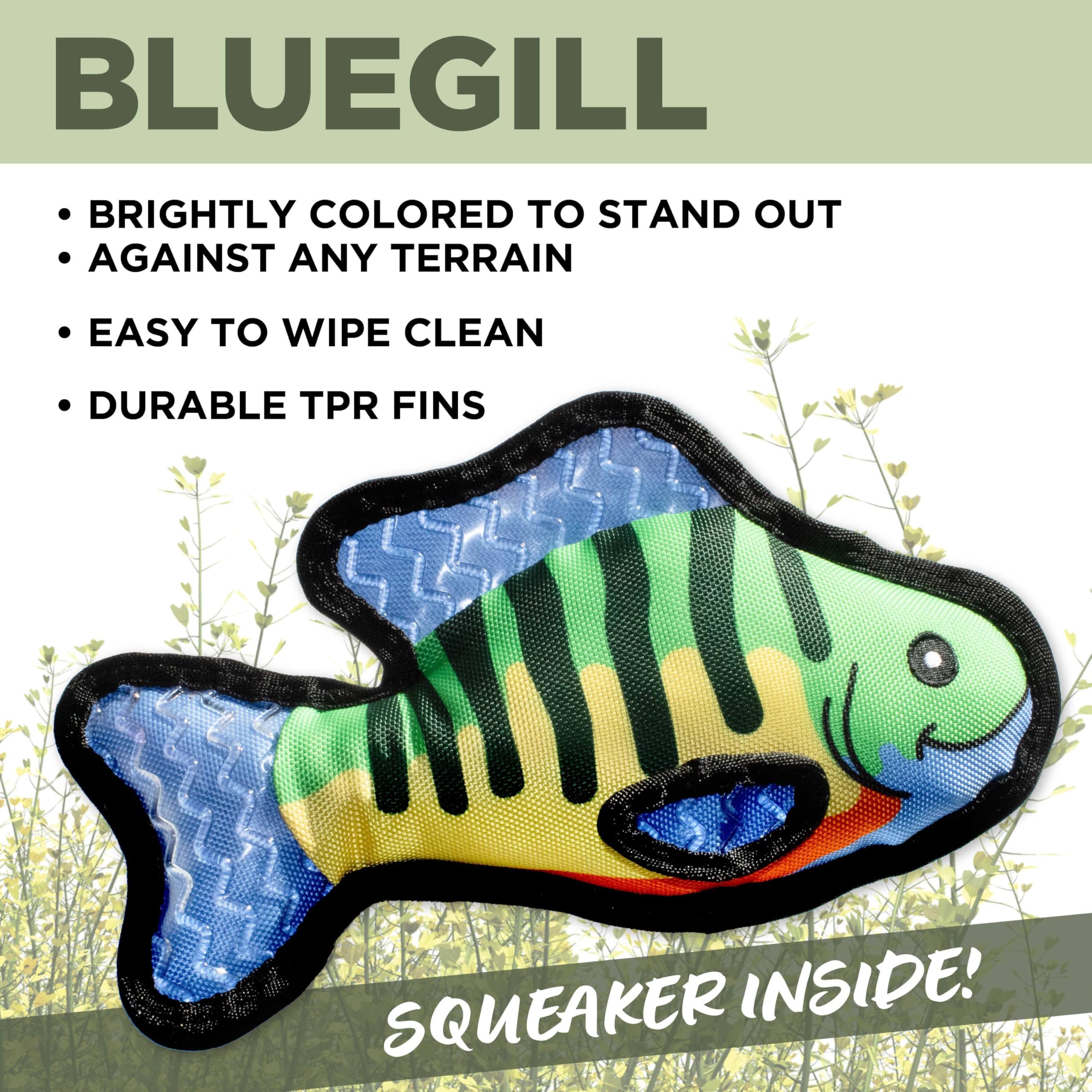 Hound2O Durable Plush Outdoor Toys For Dogs | Squeaky Plush Bluegill Fish | Fun Fishing Themed Dog Toy With Playful Squeaker