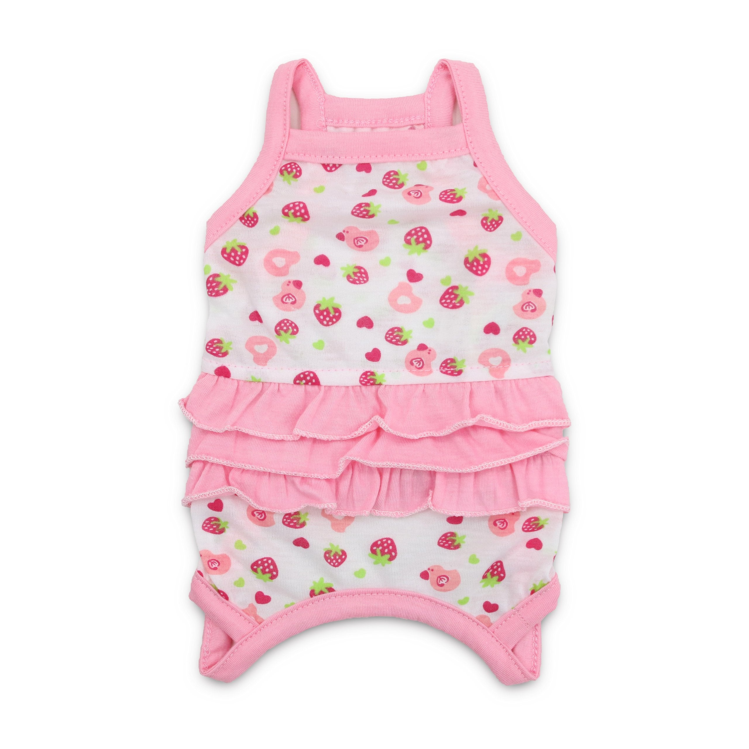 Droolingdog Small Dog Girl Clothes Dog Shirts Pet Dress For Small Dogs Girl, Small, Pink