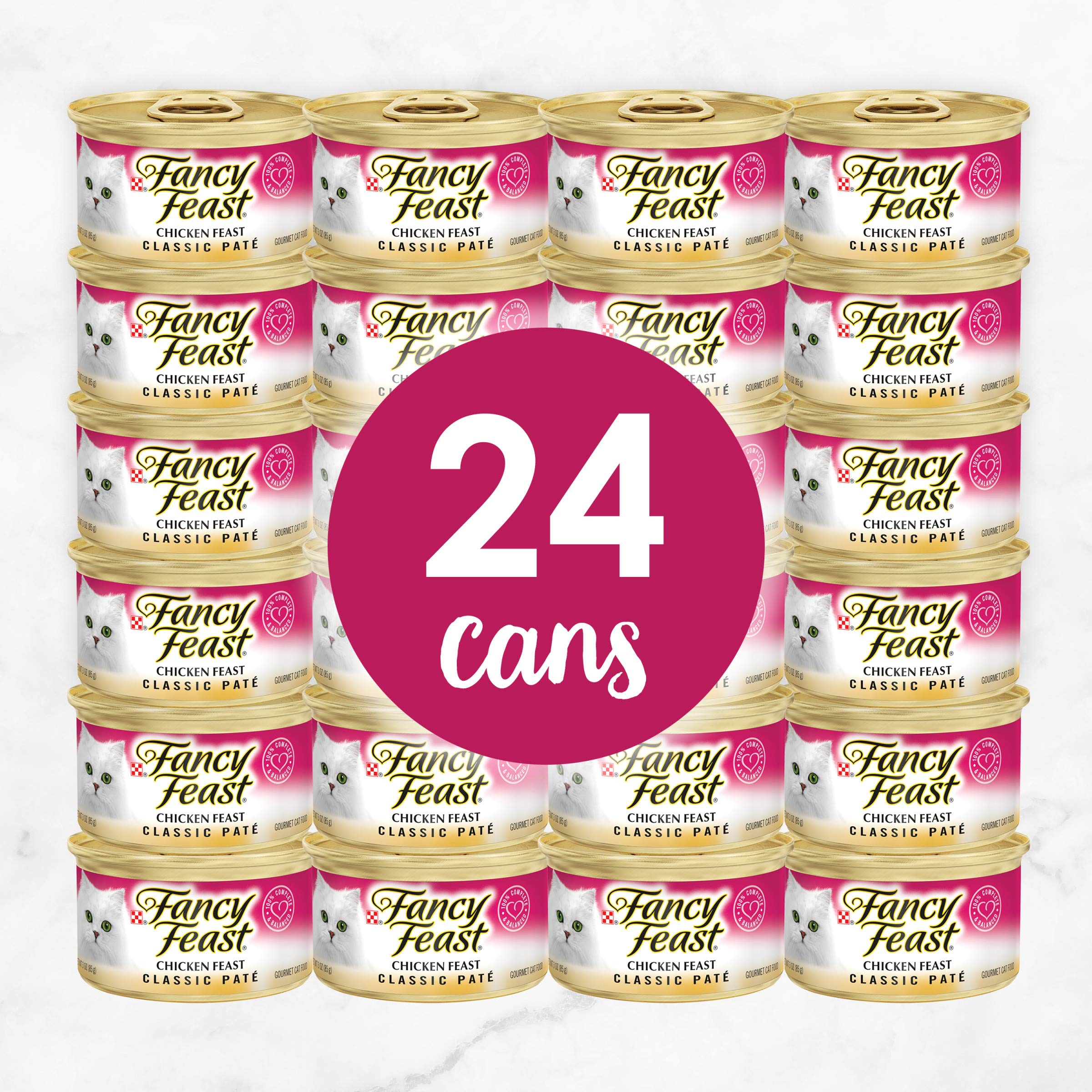 Purina Fancy Feast Chicken Feast Classic Grain Free Wet Cat Food Pate - (Pack of 24) 3 oz. Cans