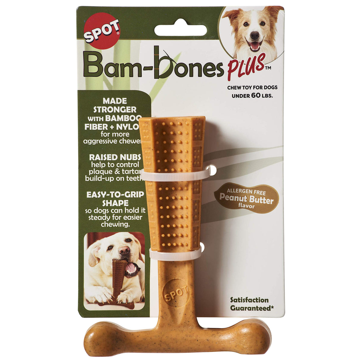 Ethical Pet Products 68054596: Dog Toy Bam-Bone Plus, Peanut Butter 6In, All Breed Sizes