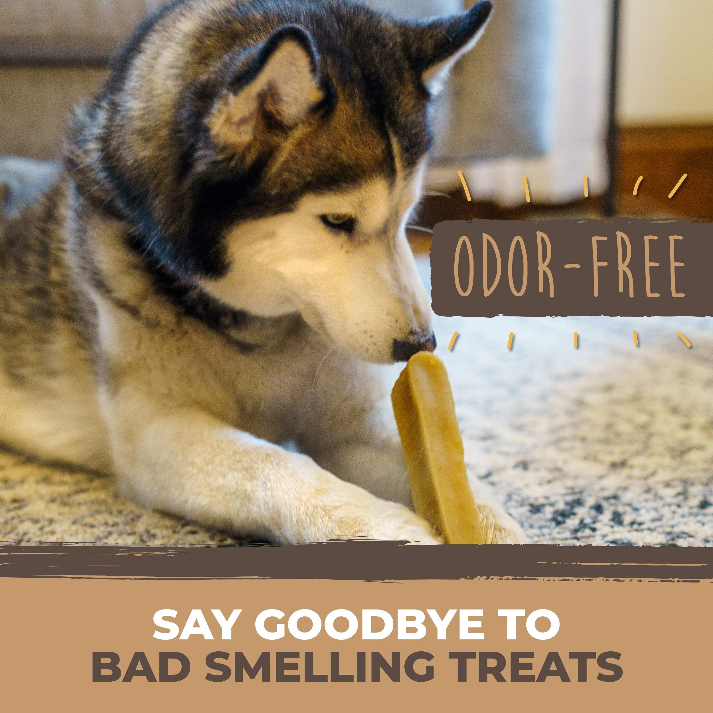 Mighty Paw Yak Cheese Chews for Dogs - All-Natural Long Lasting Pet Treats - Odorless Limited-Ingredient Chews for Puppies & Pow