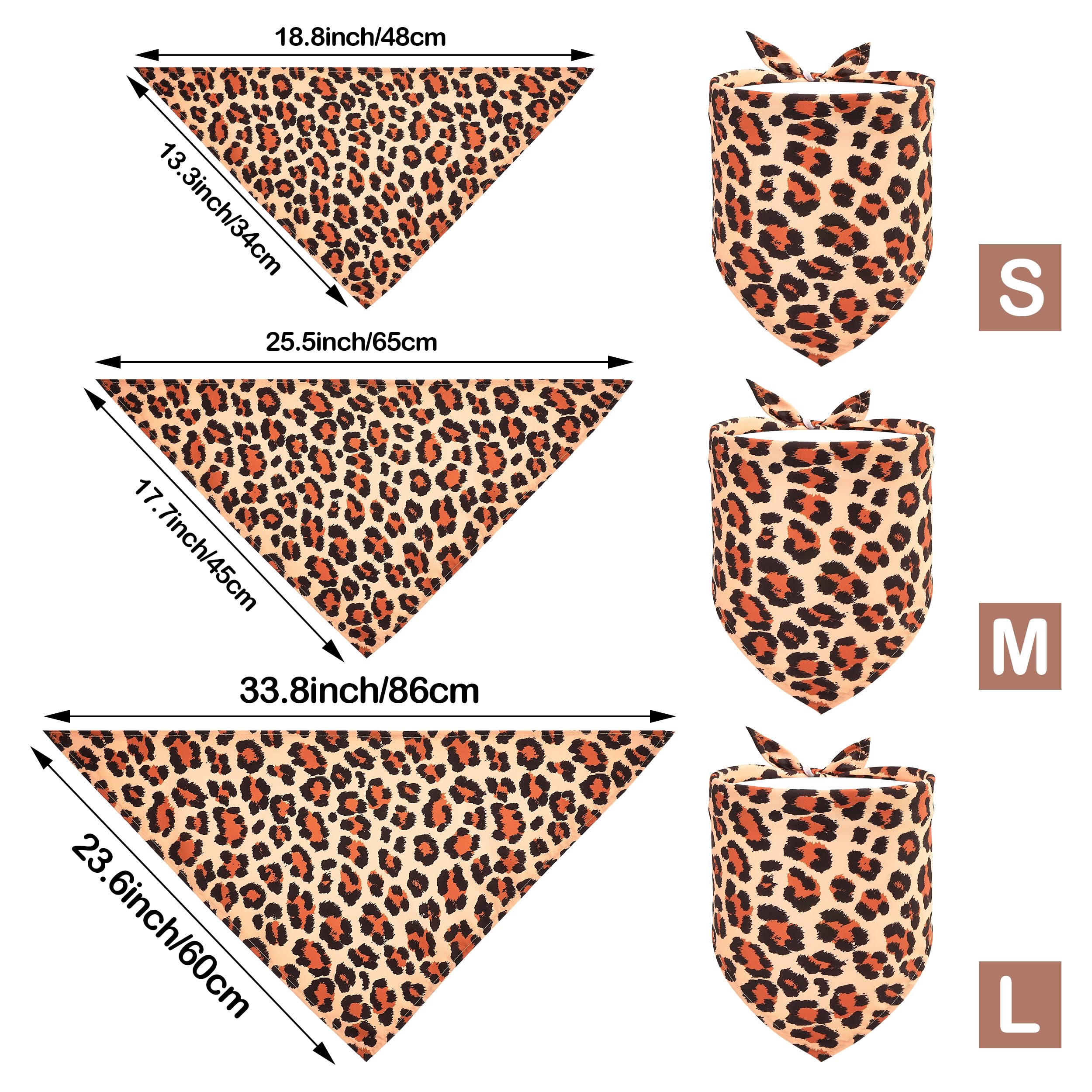 JpGdn 10PCS Animal Print Dog Bandanas Triangle Bibs Head Scarves Zebra Leopard Snake Tiger Peacock Cheetah Giraffe and Cow Print