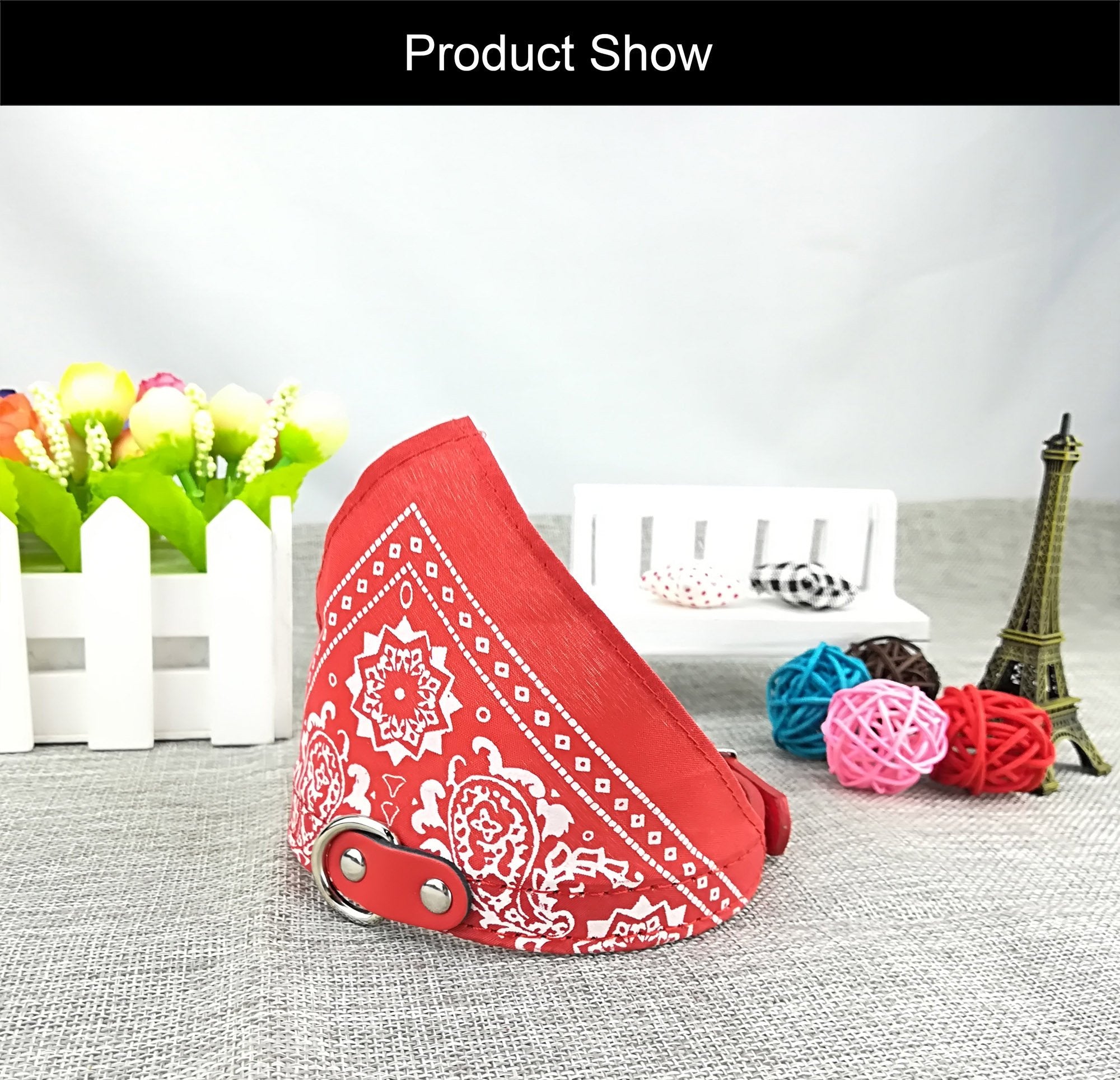 Newtensina Fashion Dog Bandana Collar Dog Collar Boy Medium Bandana Puppy Bandana With Collar For Dogs - Red - Xl