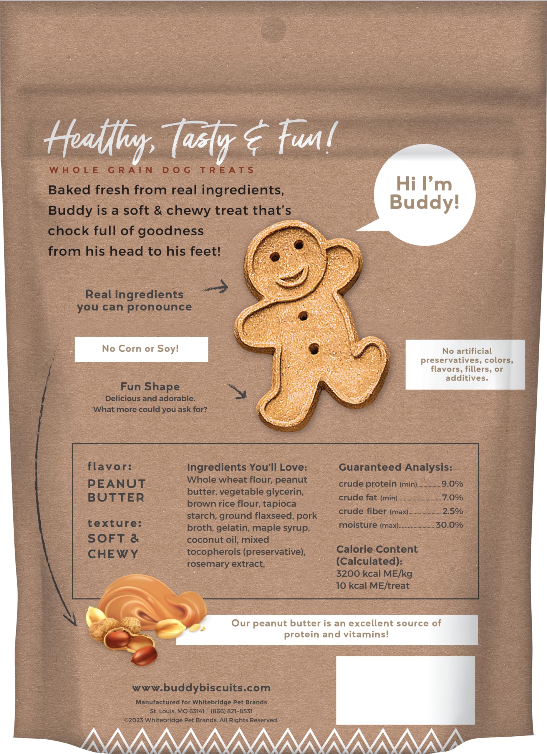 Cloud Star Soft & Chewy Buddy Biscuits - Peanut Butter Flavor - 6Oz.