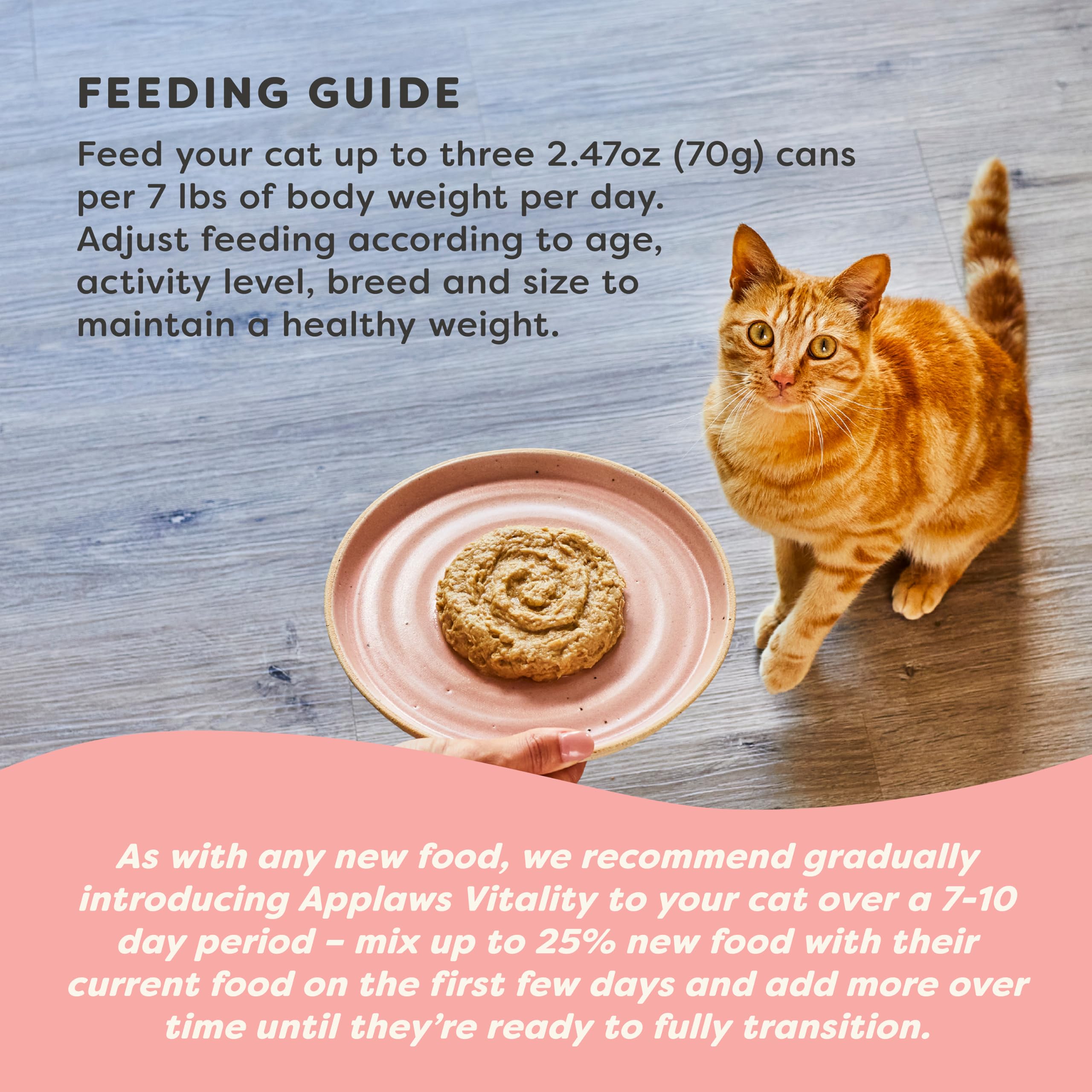 Applaws Vitality Wet Cat Food Pat  , Natural Cat Food with Added Vitamins & Minerals, Grain-Free, Carrageenan Free, Fish Variety