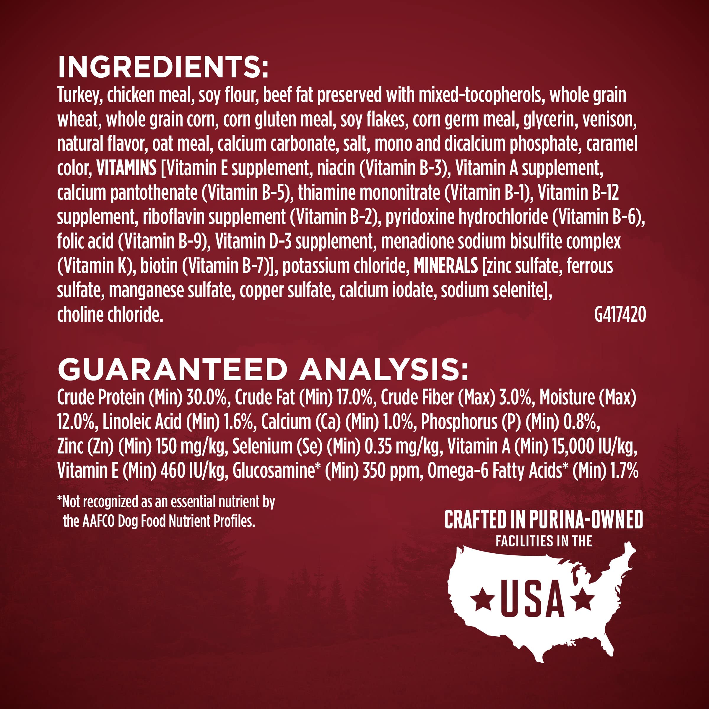 Purina ONE True Instinct With A Blend Of Real Turkey and Venison Dry Dog Food - 36 lb. Bag