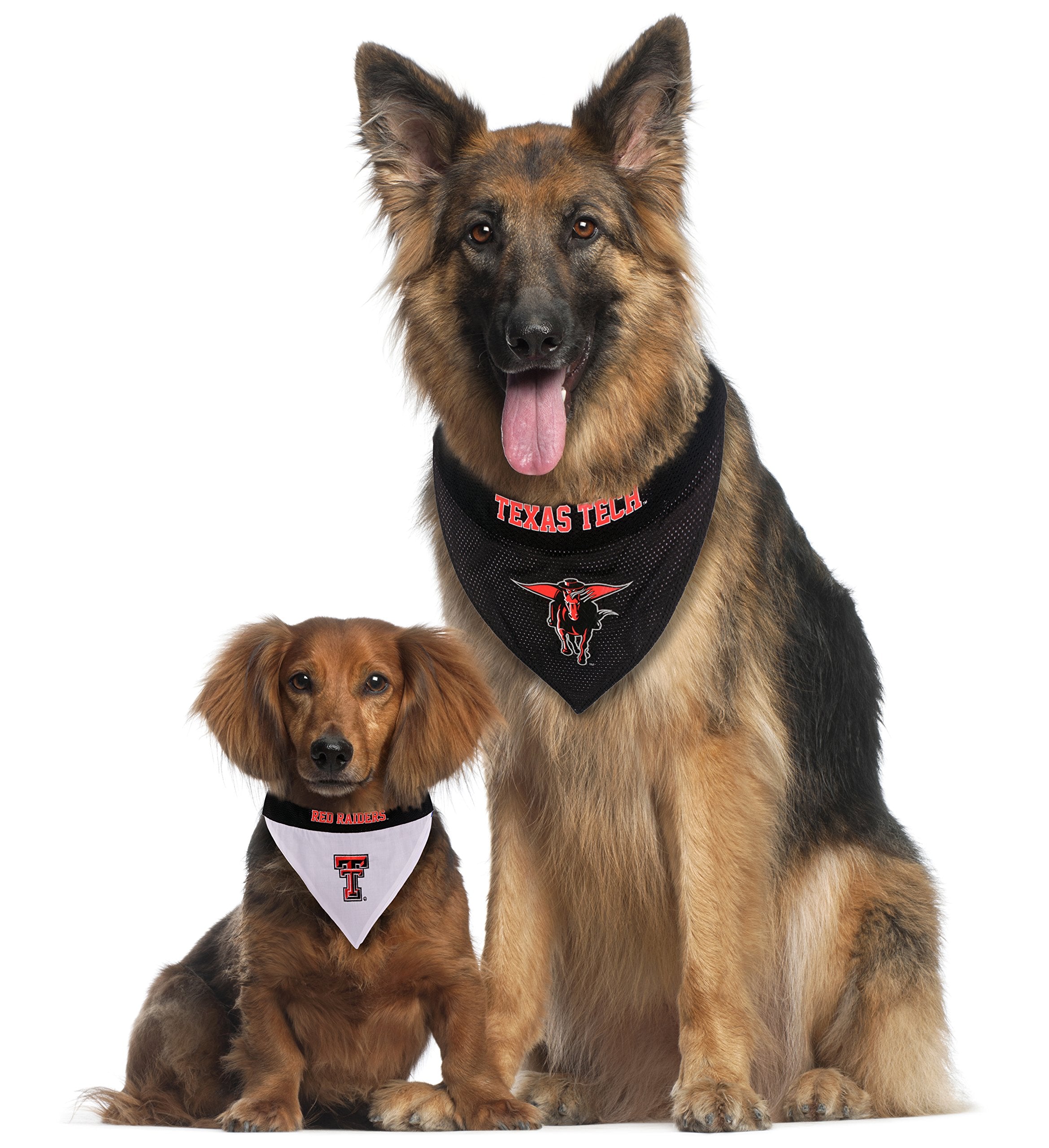 Pets First Collegiate Pet Accessories, Reversible Bandana, Texas Tech Red Raiders, Small/Medium