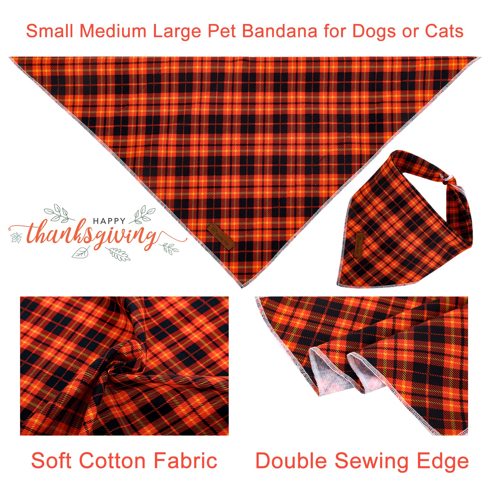 Up Urara Pup Christmas Dog Bandana, Plaid Triangle Bid Scarf, Cotton Pet Kerchief For Girl Boy Dogs Or Cats, Adjustable Fall & W