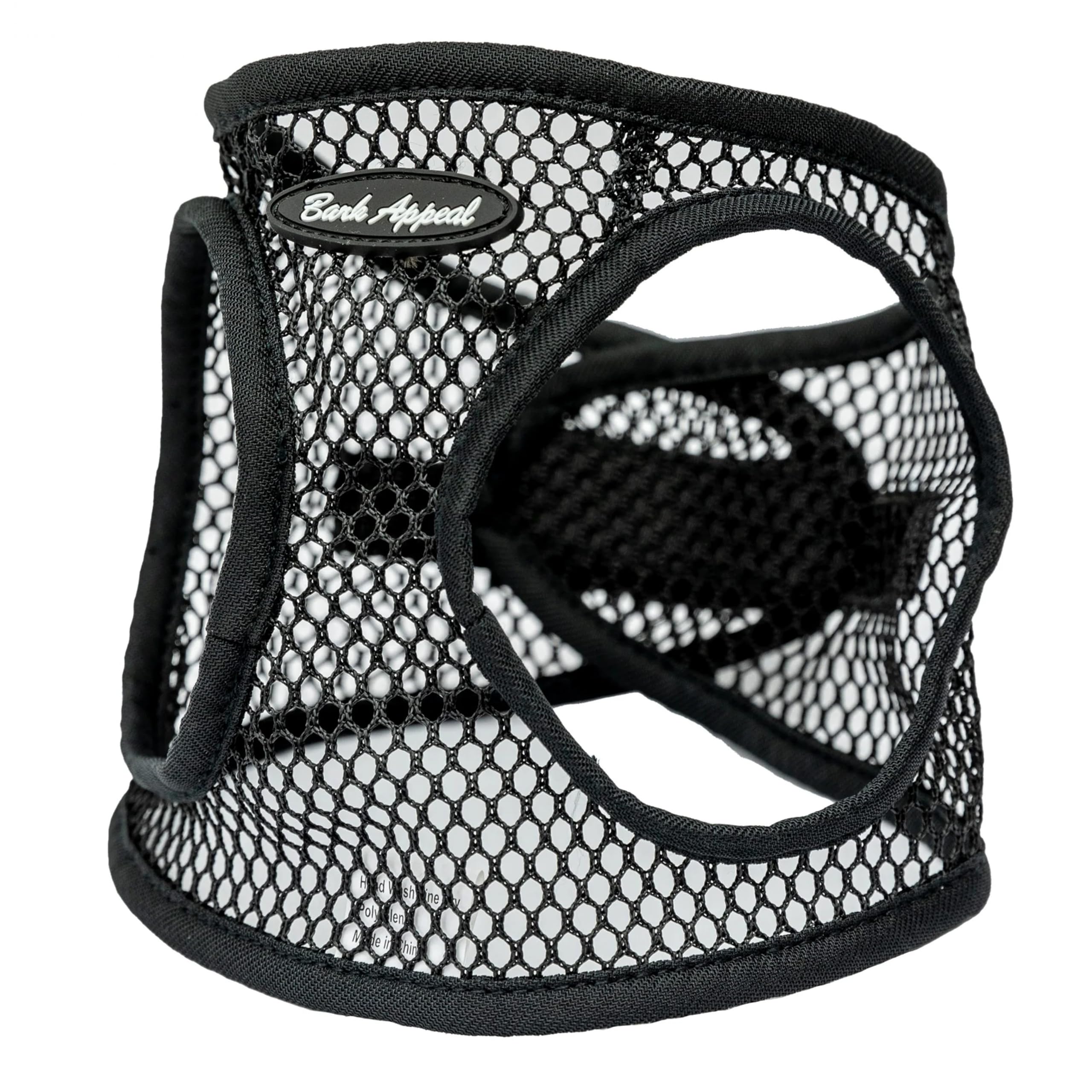 Bark Appeal Black Netted Step-in Dog Harness for Extra Small Sized Pets - Updated Sizing, Remeasuring is Essential - Soft Netted