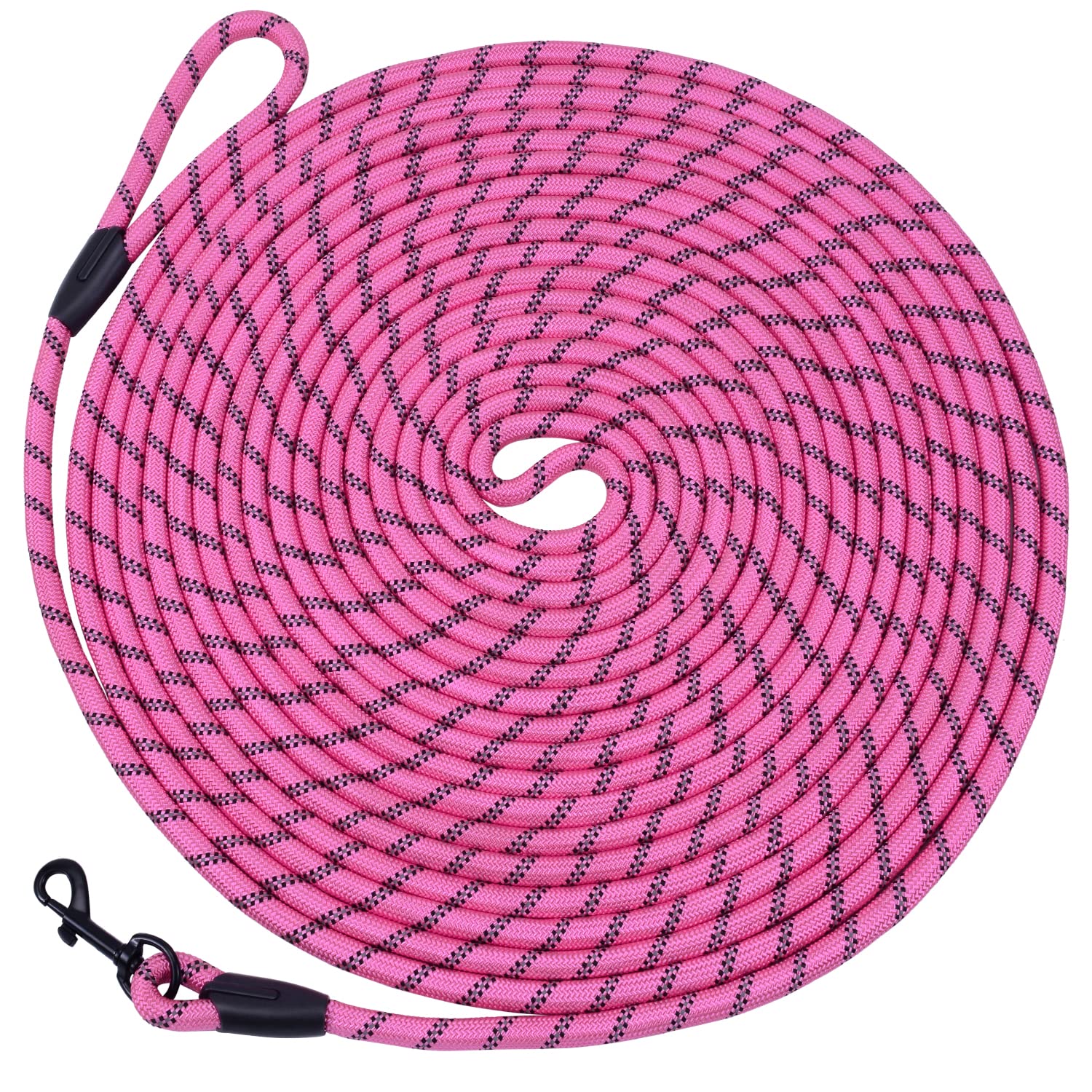 Long Dog Leash For Training 15Ft-Reflective Nylon Rope With Swivel Hook-Recall Agility Lead For Large Small Medium Dogs Outside 