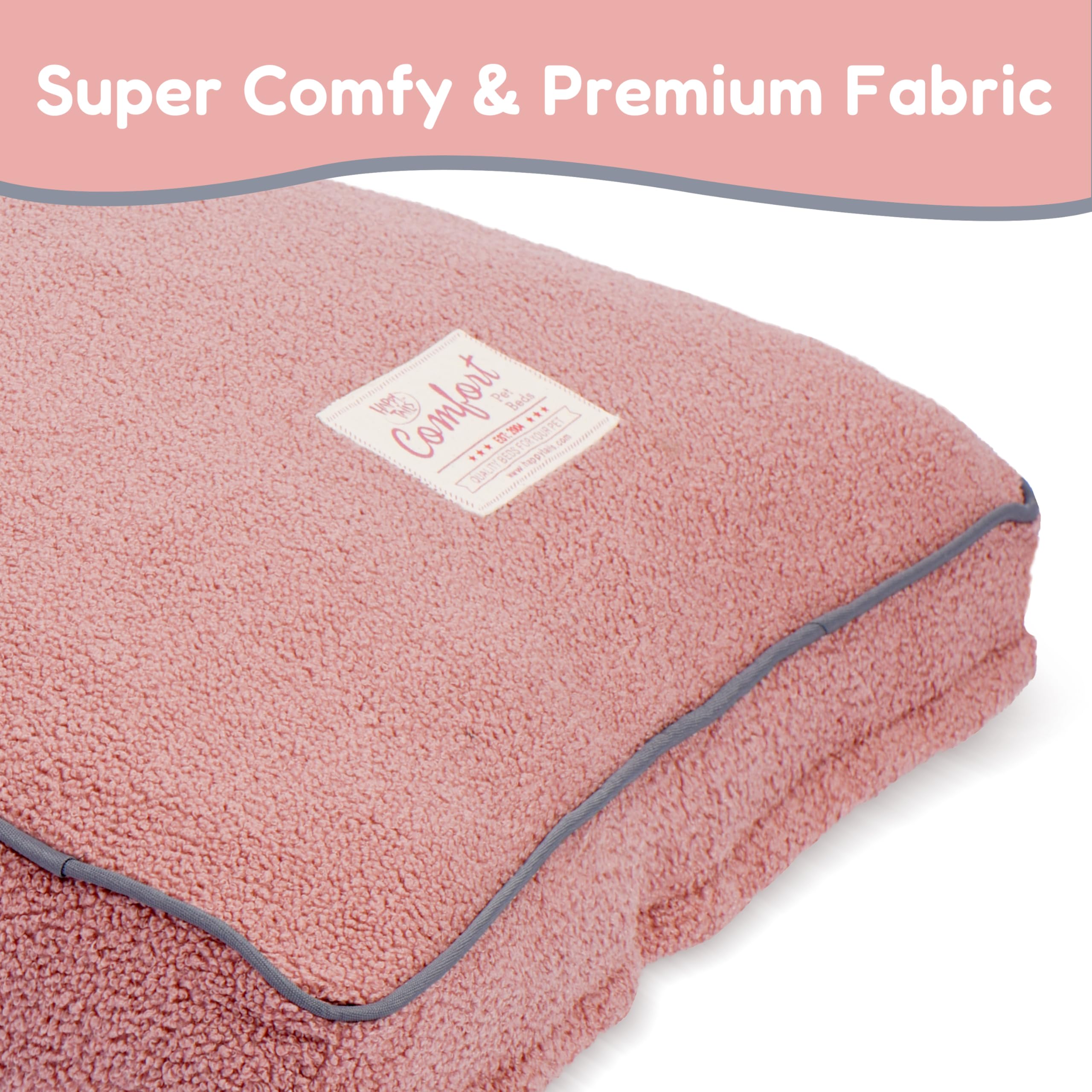 Fluffydream Dog Mat, Dog Bed Washable, Super Soft Pet Bed Mat, Up To 65Lbs, 36'' X 27'', Blush