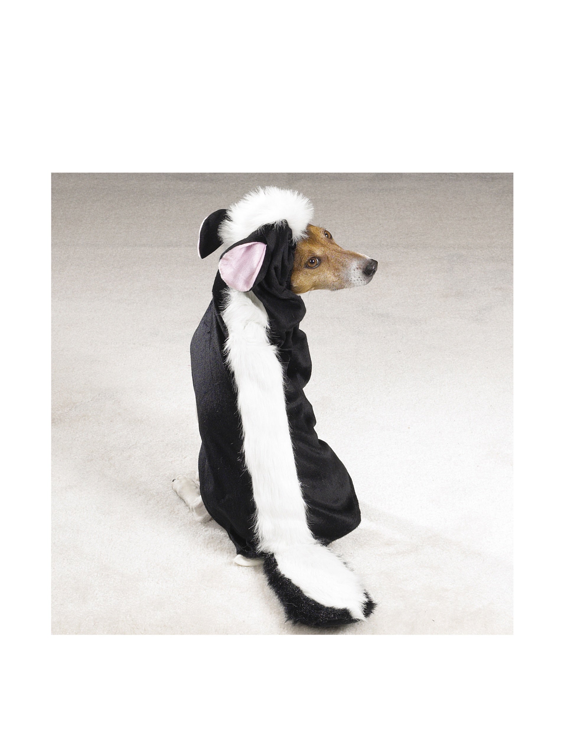 Casual Canine Lil’ Stinker Skunk Dog Costume, XS, Black/White, Polyester, Model ZA539 08, Fits Dogs Up to 8” Long