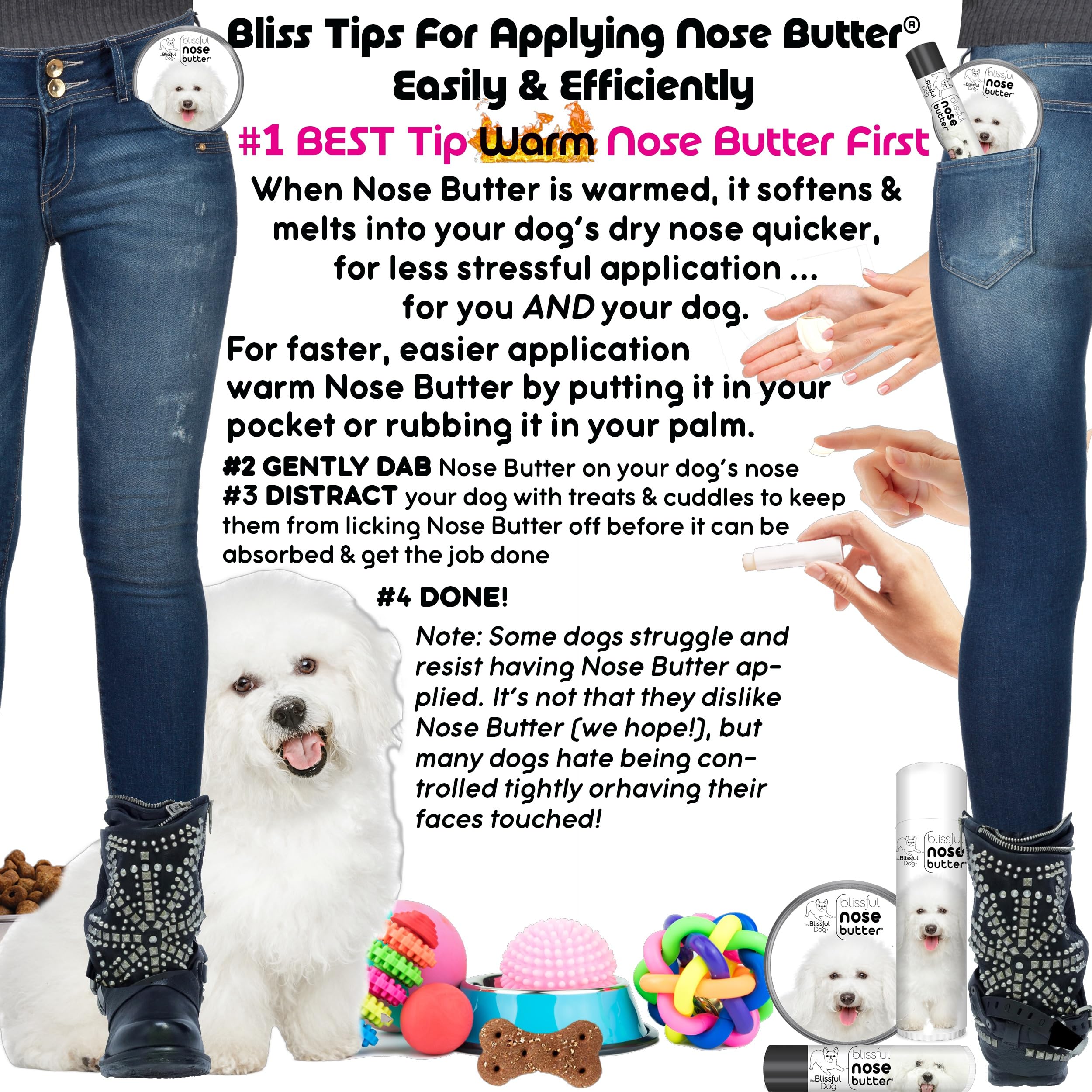 The Blissful Dog Bichon Frise Unscented Nose Butter, 0.15-Ounce
