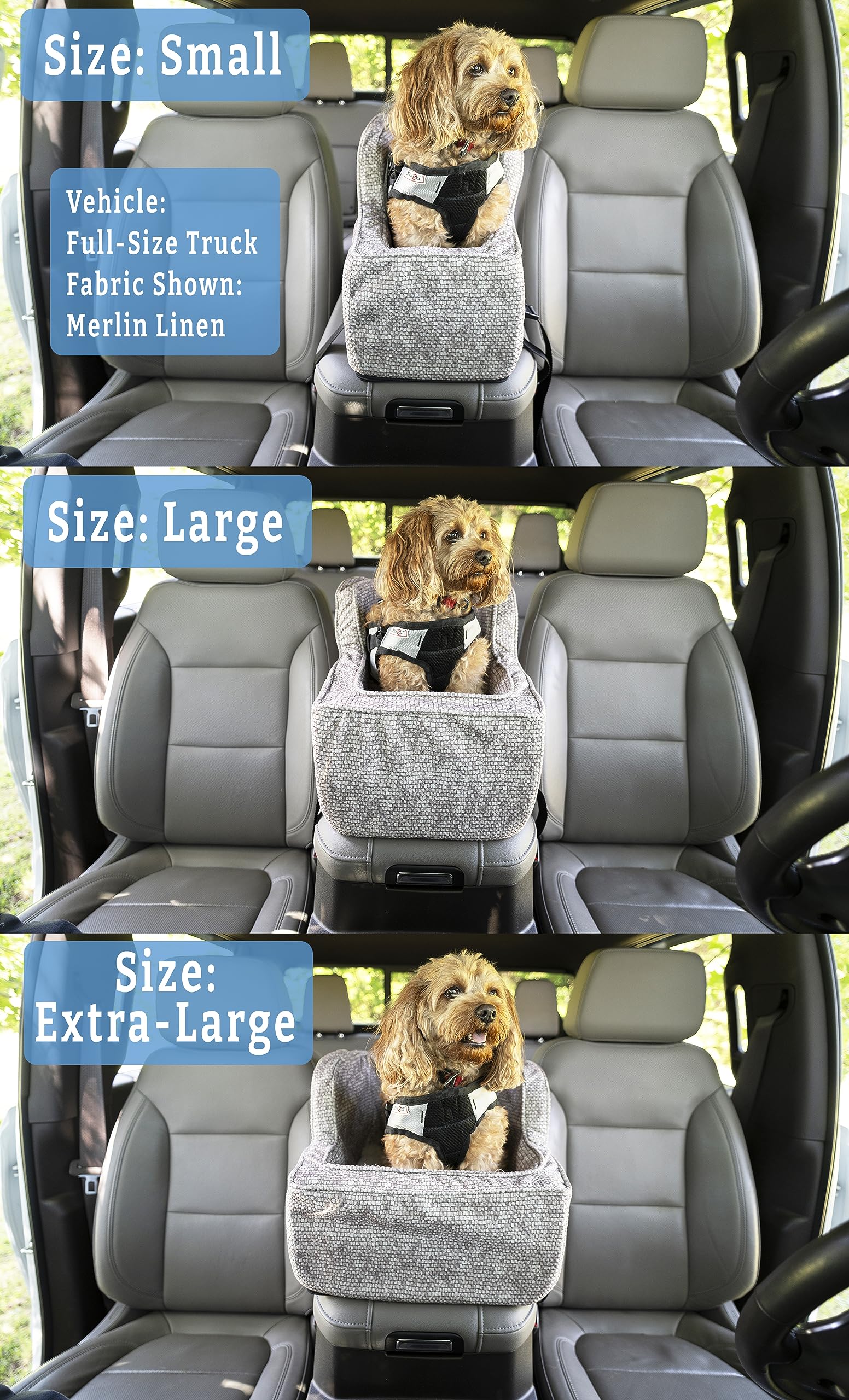 Snoozer Luxury High Back Console Pet Car Seat - Show Dog Collection, Extra Large - Merlin Camel