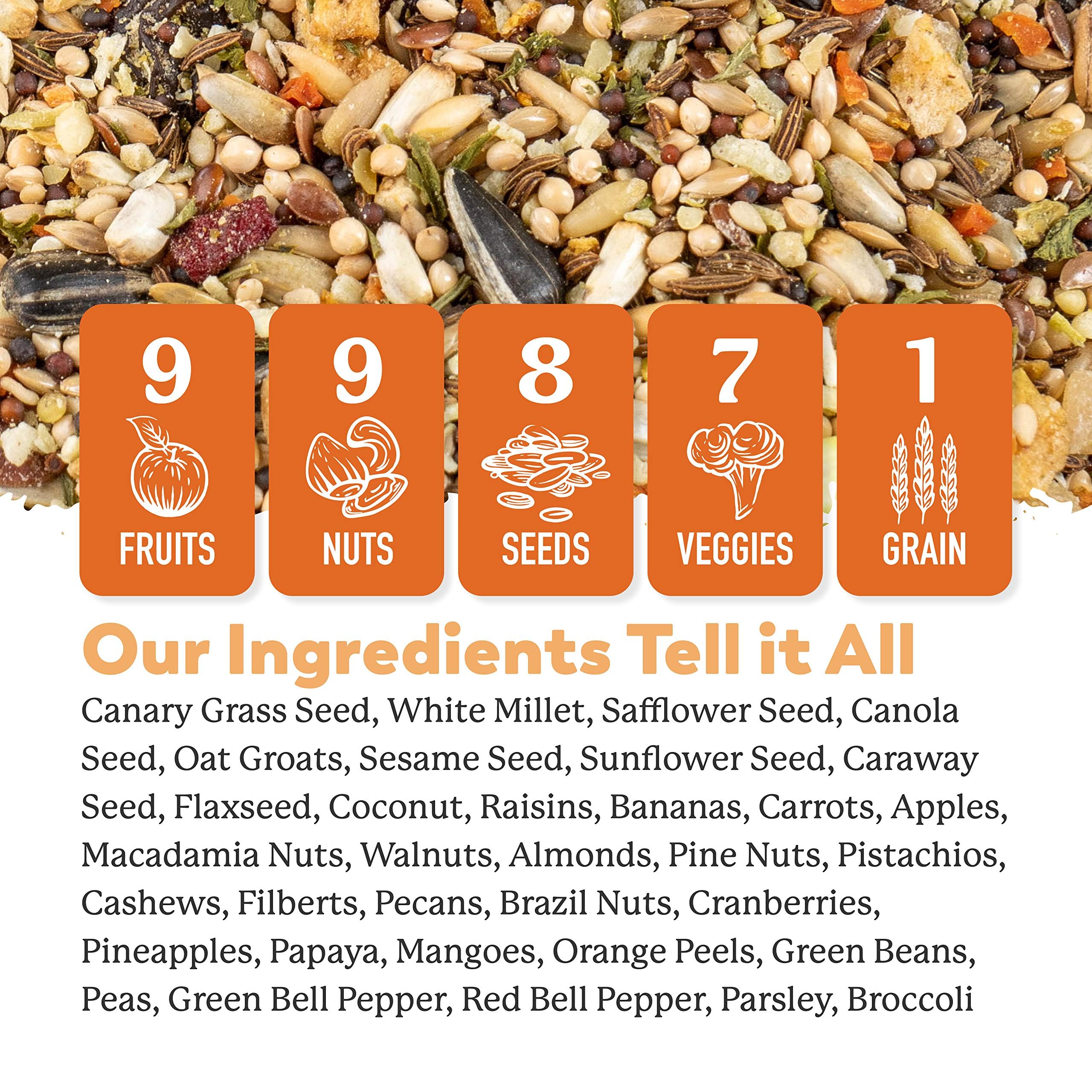 Dr. Harveys Colossal Cockatiel Blend, All Natural Daily Food for Cockatiels (4 pounds)