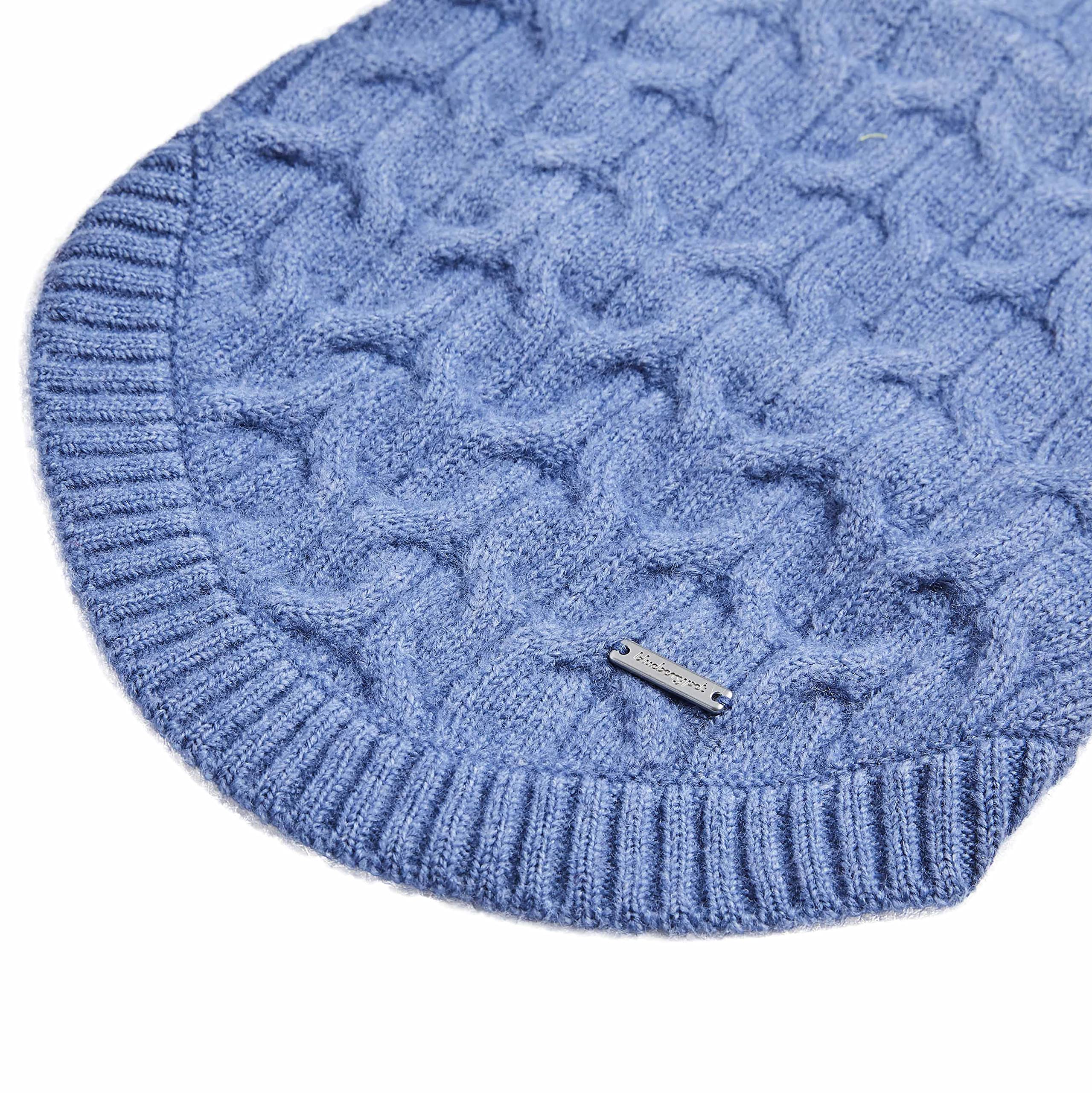 Blueberry Pet Classic Fuzzy Textured Knit Pullover Crew-Neck Dog Sweater In Heather Blue, Back Length 22', Pack Of 1 Clothes For Dogs