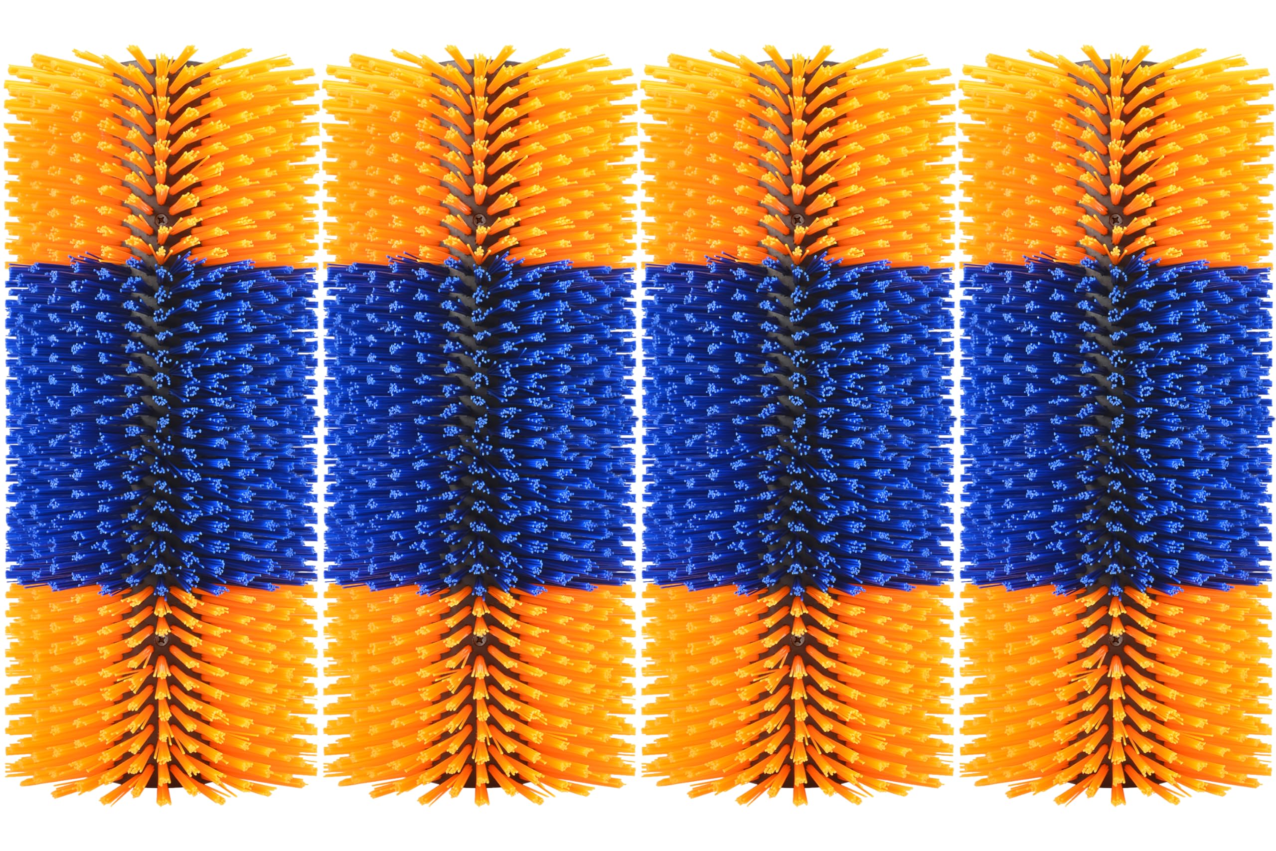 Kunbeien 4Pcs Livestock Scratch Brushes, Horse Scratcher Full Massage Brush Kit For Relieving Itching, Yellow