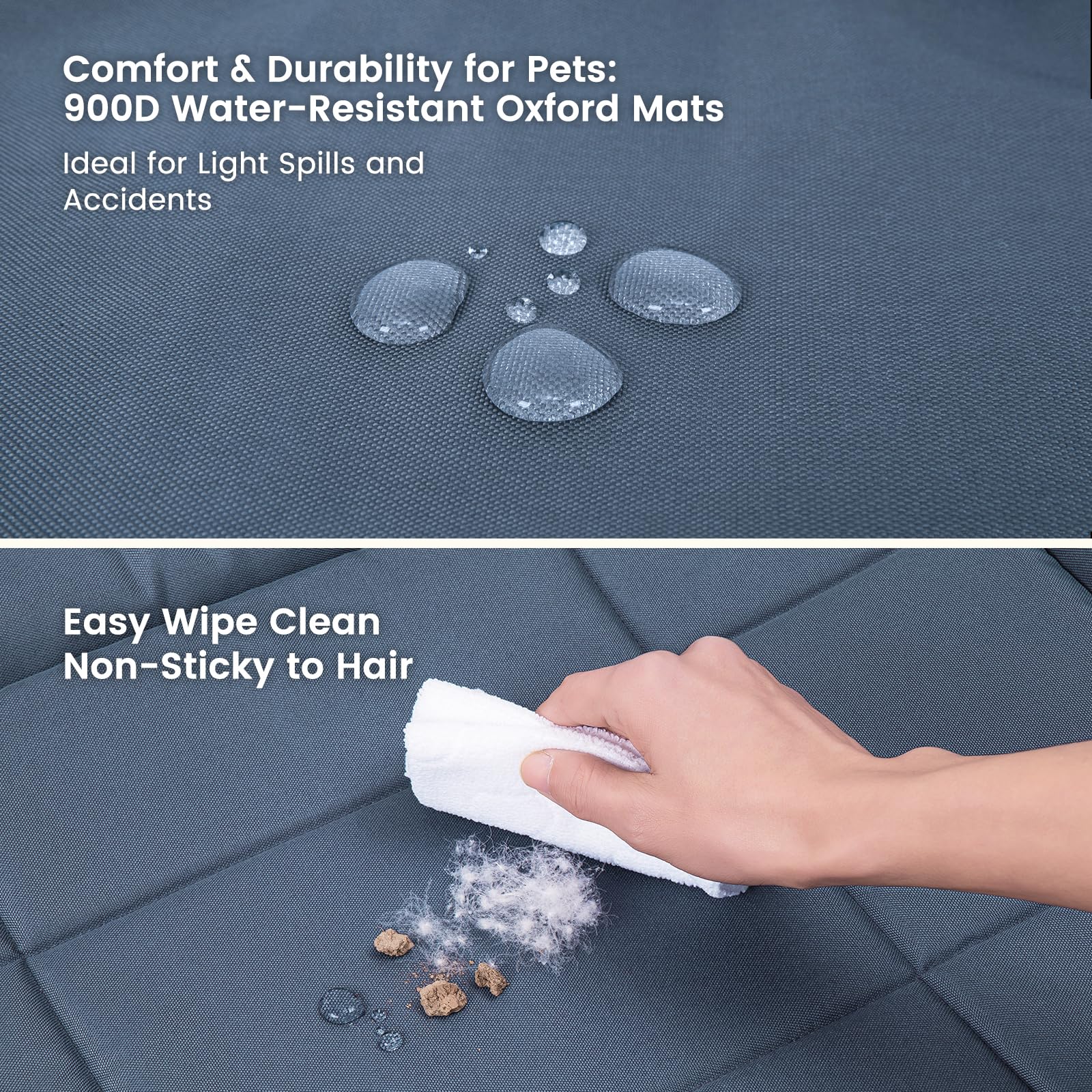 Miguel Outdoor Waterproof Dog Bed For Metal Dog Crates Water-Resistant Oxford All Weather Pet Mat Heavy Duty Durable Easy Clean Travel Indoor Outdoor Puppy Cat Bed(36Inch Dog Bed Dog Crate,Blue)