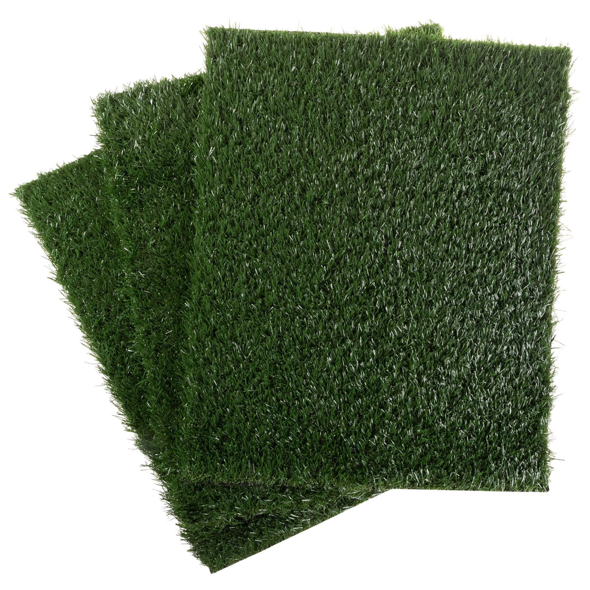 Pee Pads For Dogs - Set Of Three 23X18.5-Inch Replacement Turf Grass Mats For Potty Training - Dog Housebreaking Supplies For Sm