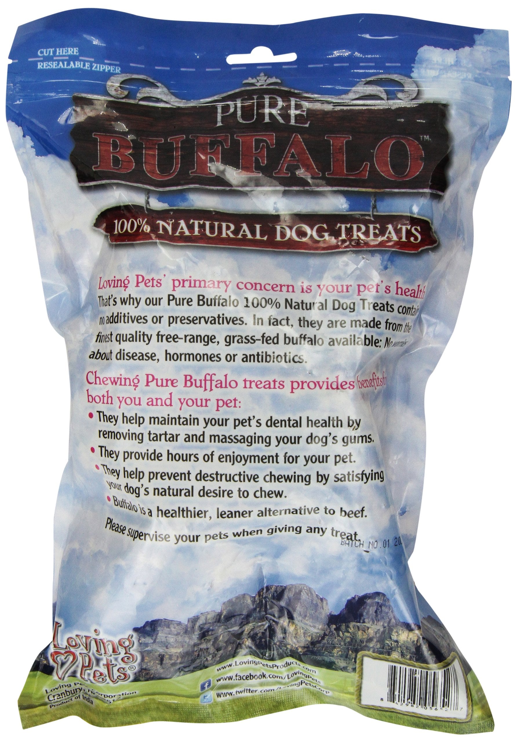 Loving Pets Pure Buffalo Meaty Femur Knuckle Dog Treat, 2-Pack