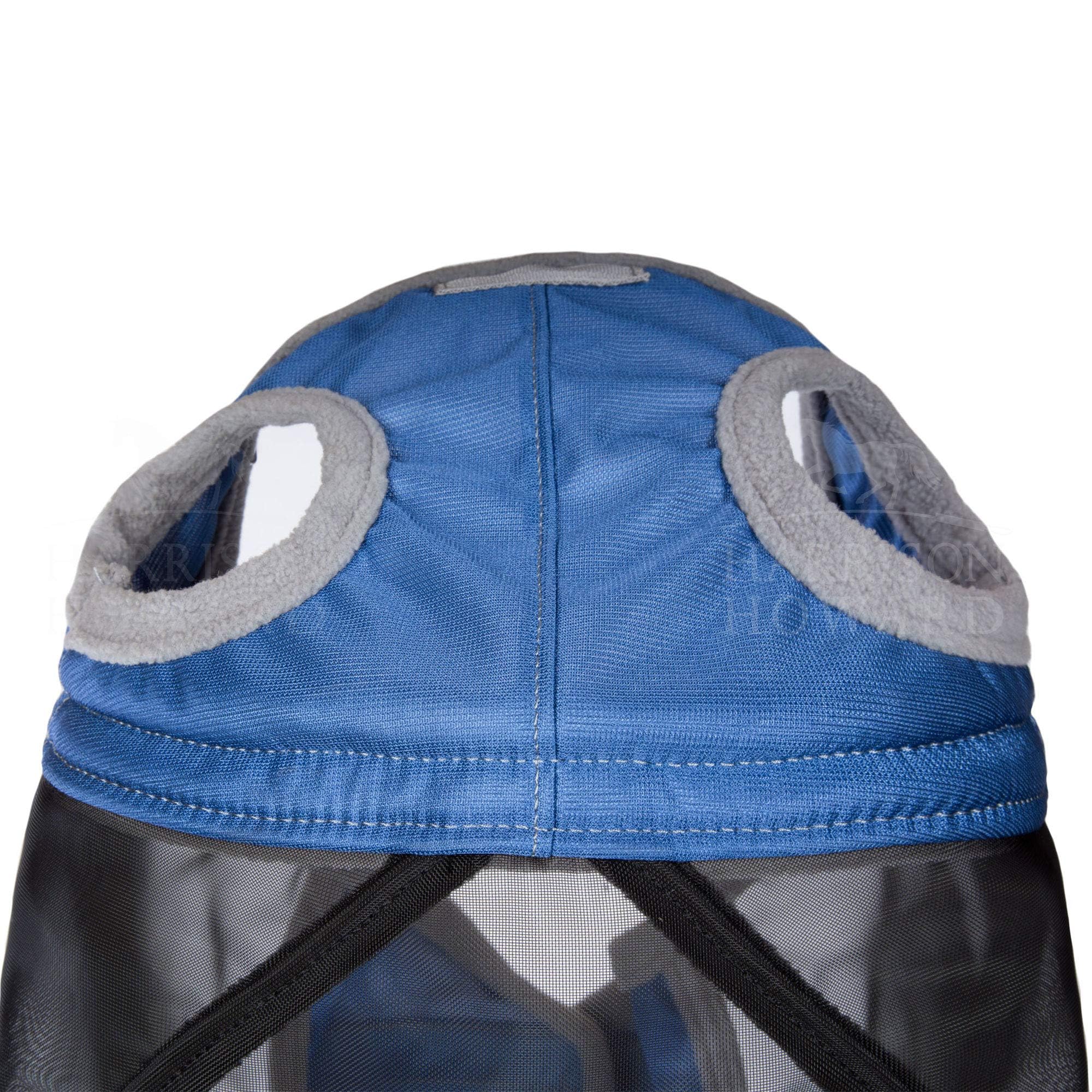 Harrison Howard CareMaster Pro Luminous Horse Fly Mask Large Eye Space Full Face Standard with Nose No Ears Aquamarine S Pony