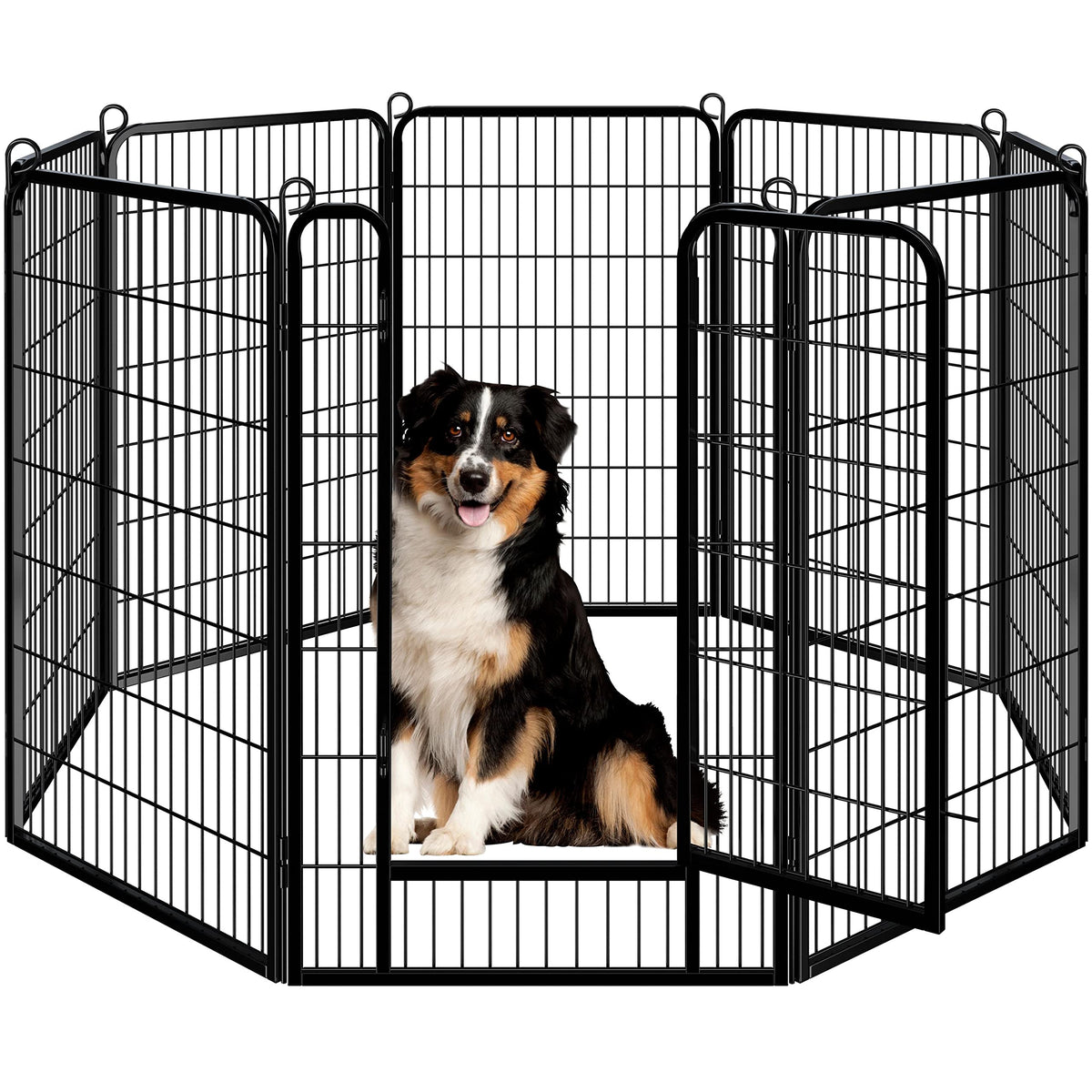 Yaheetech Dog Playpen Outdoor 47 Inch 8 Panels Indoor Dog Fence Metal Dog Pen Heavy Duty Pet Exercise Pen For Rv/Camping/Garden