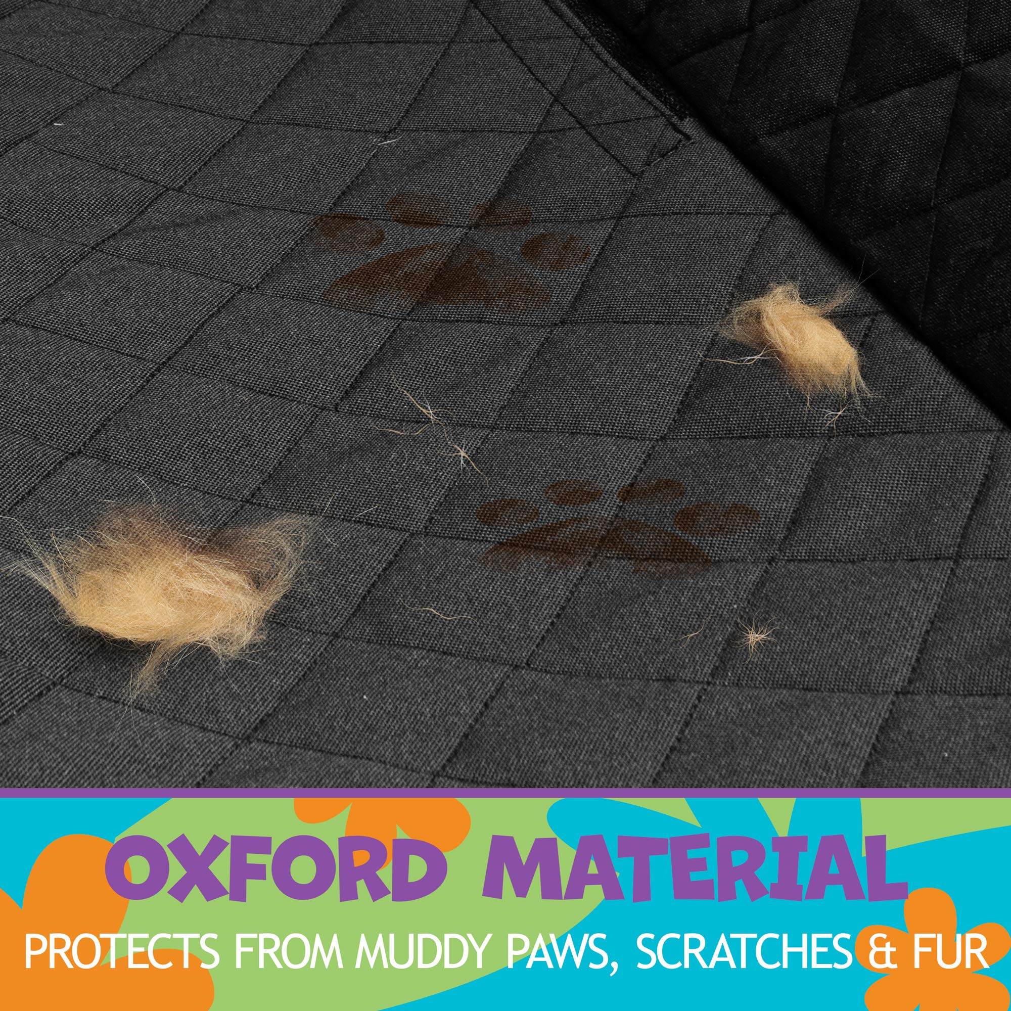 Bdk Scooby Doo Dog Car Seat Cover For Back Seat ?Hammock Dog Seat Protector With Storage Pocket, Heavy Duty Rear Bench With Non-Slip Stitching, Interior Covers For Auto Truck Van Suv