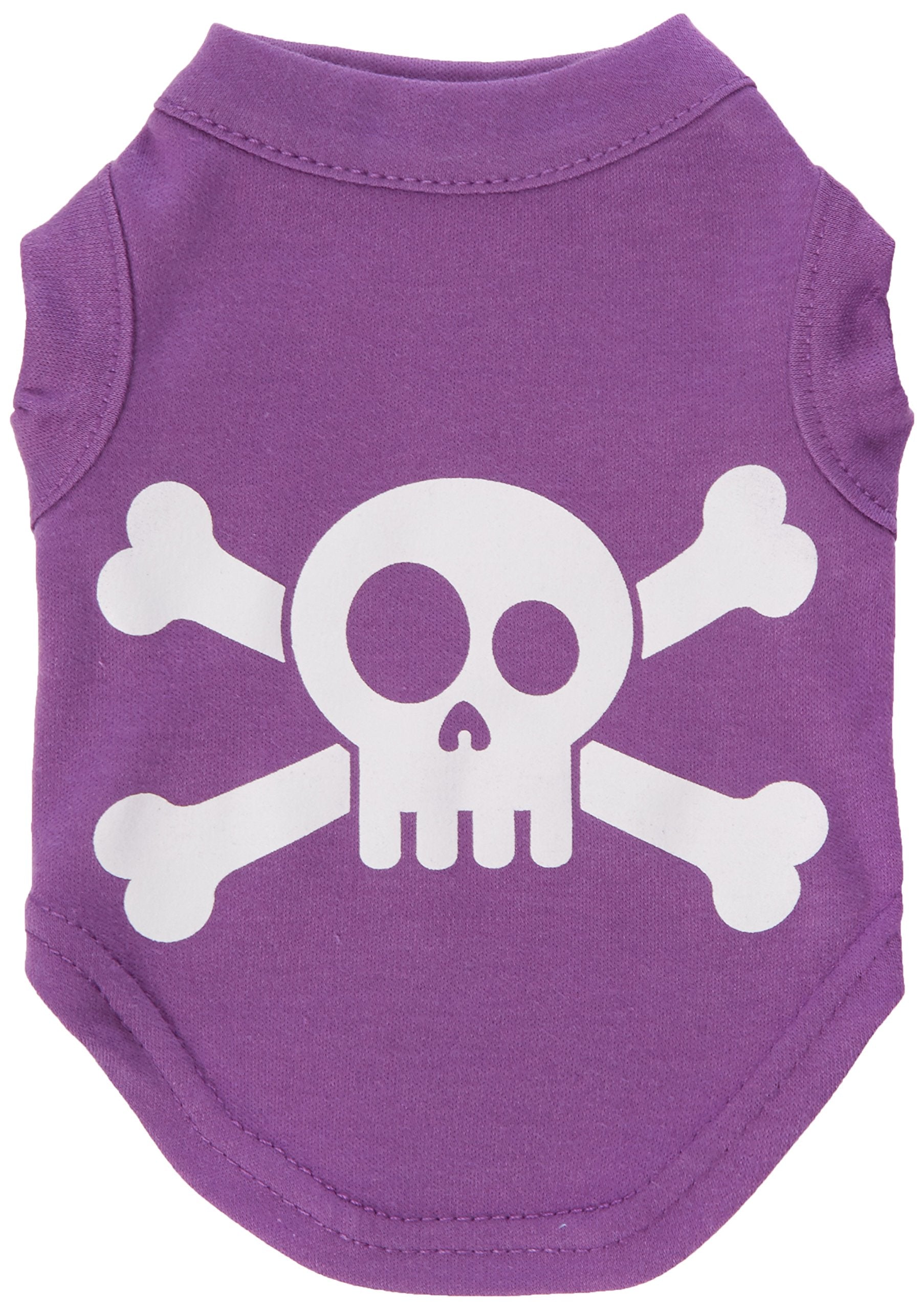 Mirage Pet Products Skull Crossbone Screen Print Shirt for Pets, X-Small, Purple