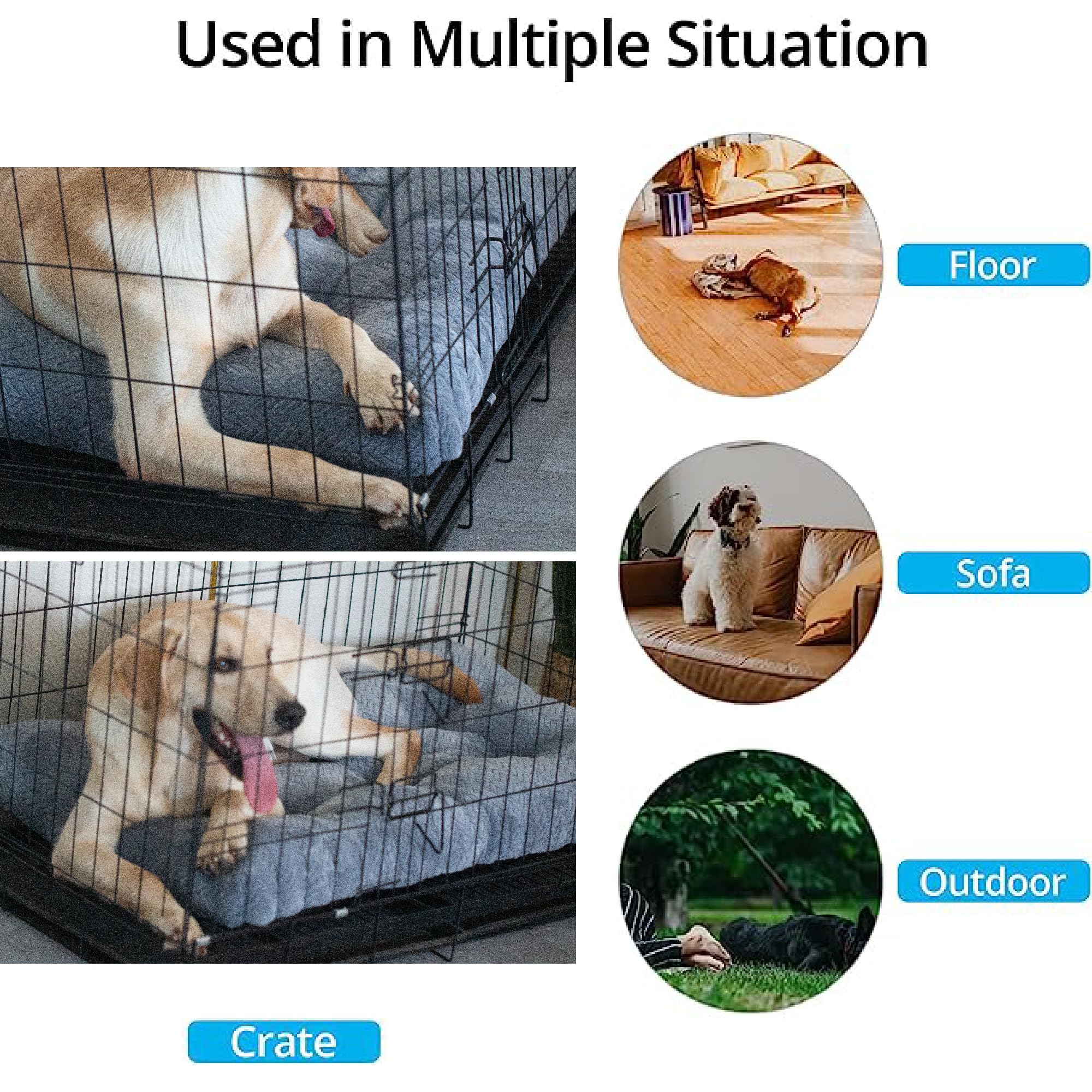 Crate Dog Beds For Large Dogs Washable 42 Inch Dog Crate Soft And Fluffy Crate Mats For Cages Up To 90 Lbs Pet Bed Pet Pillows W