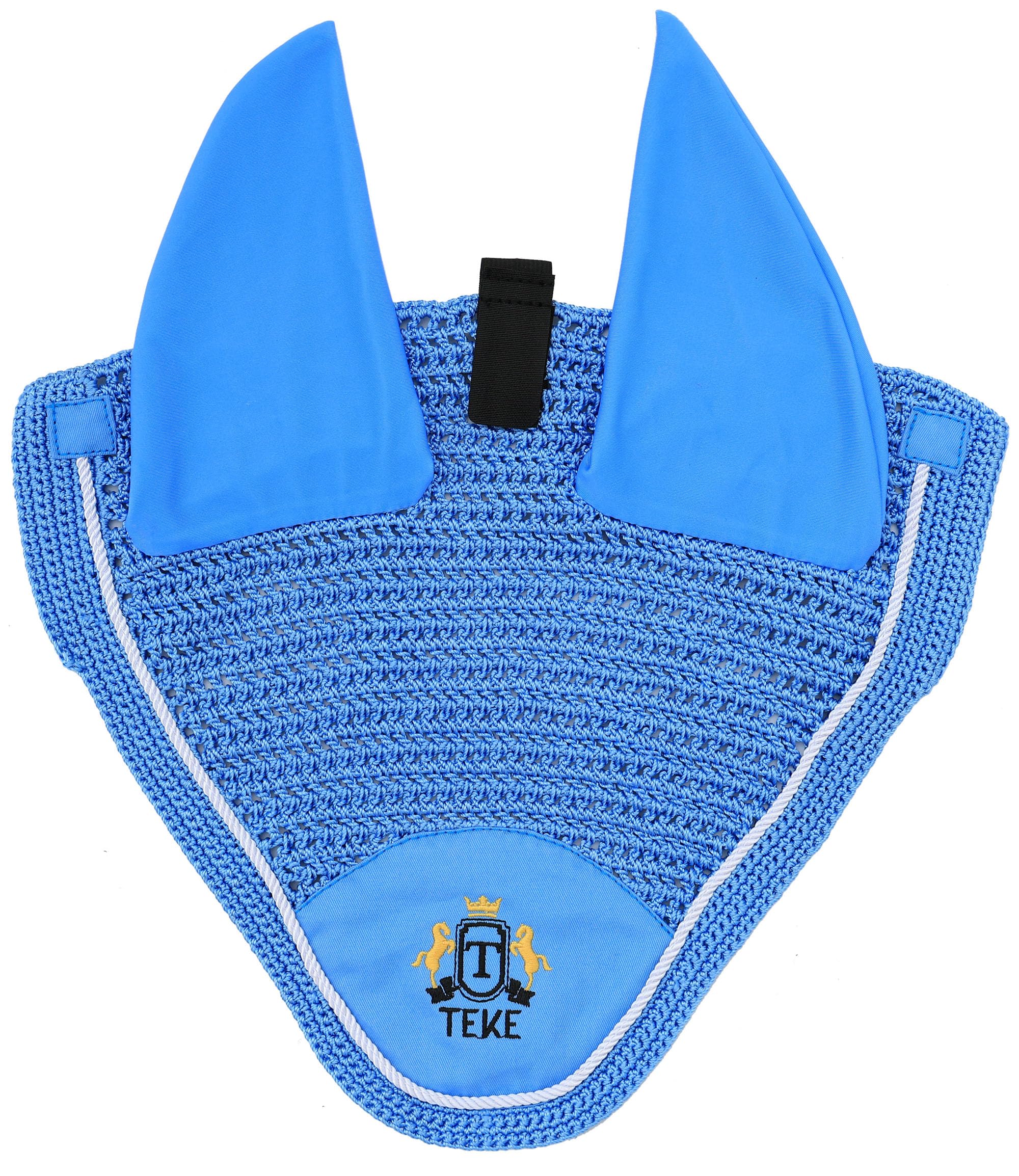 T TEKE Gorgeous Horse Ear Bonnet, 68% Viscose + 32% Acrylic Hand Crocheted mesh with Stylish Piping, Spandex Ears