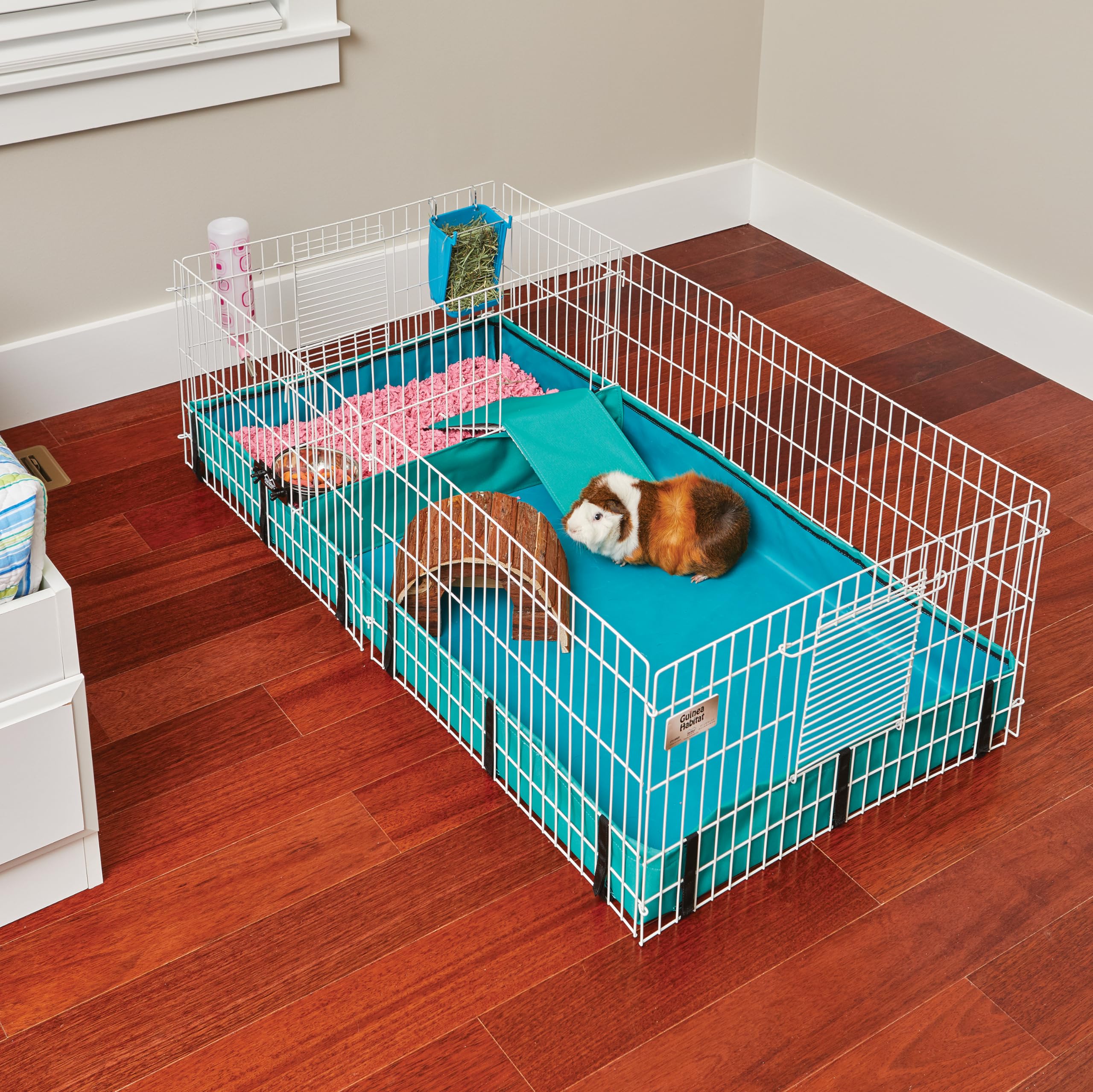 Midwest Homes For Pets Guinea Habitat Plus Guinea Pig Cage By Midwest W/ Top Panel, 47L X 24W X 14H Inches