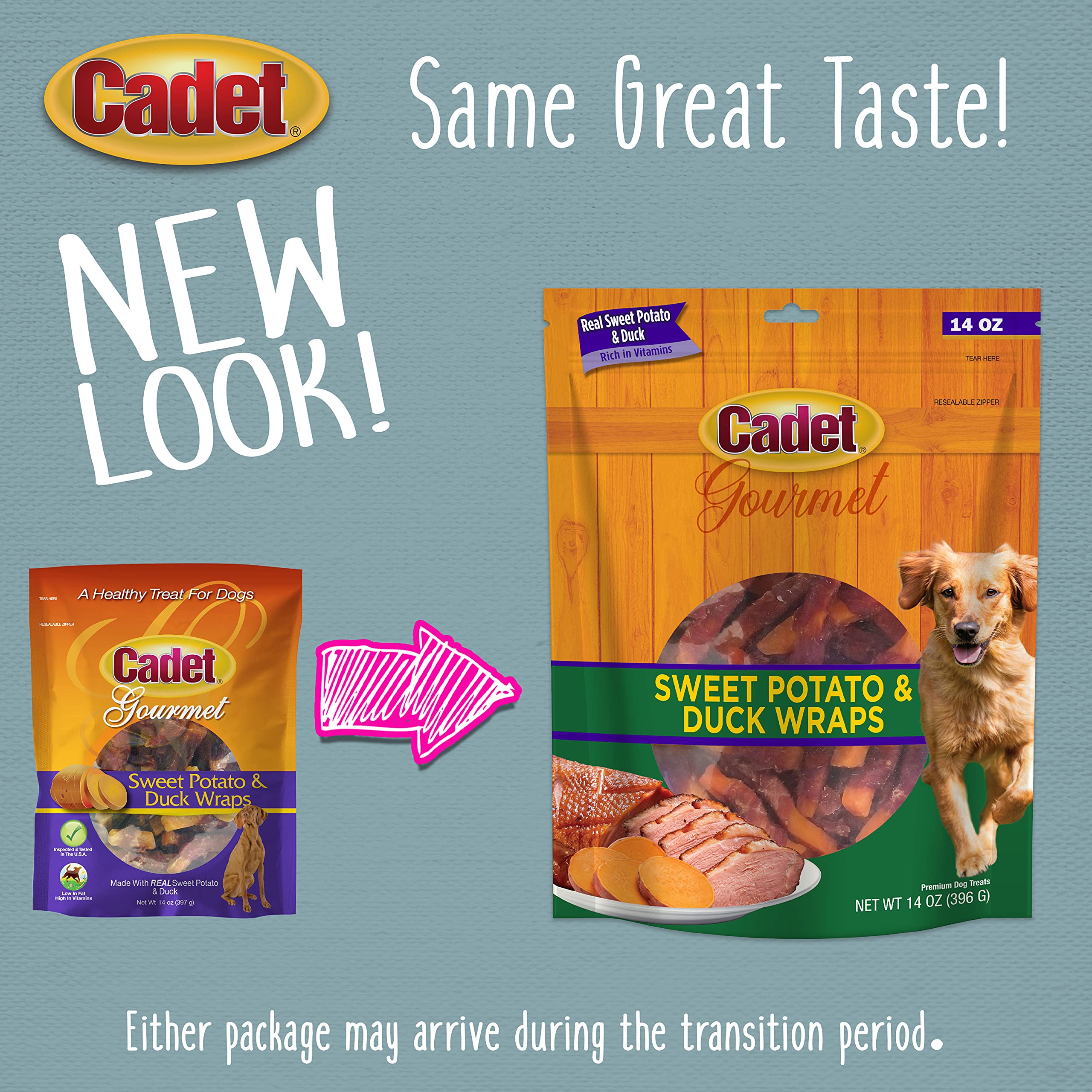 Cadet Gourmet Sweet Potato and Duck Wraps for Dogs