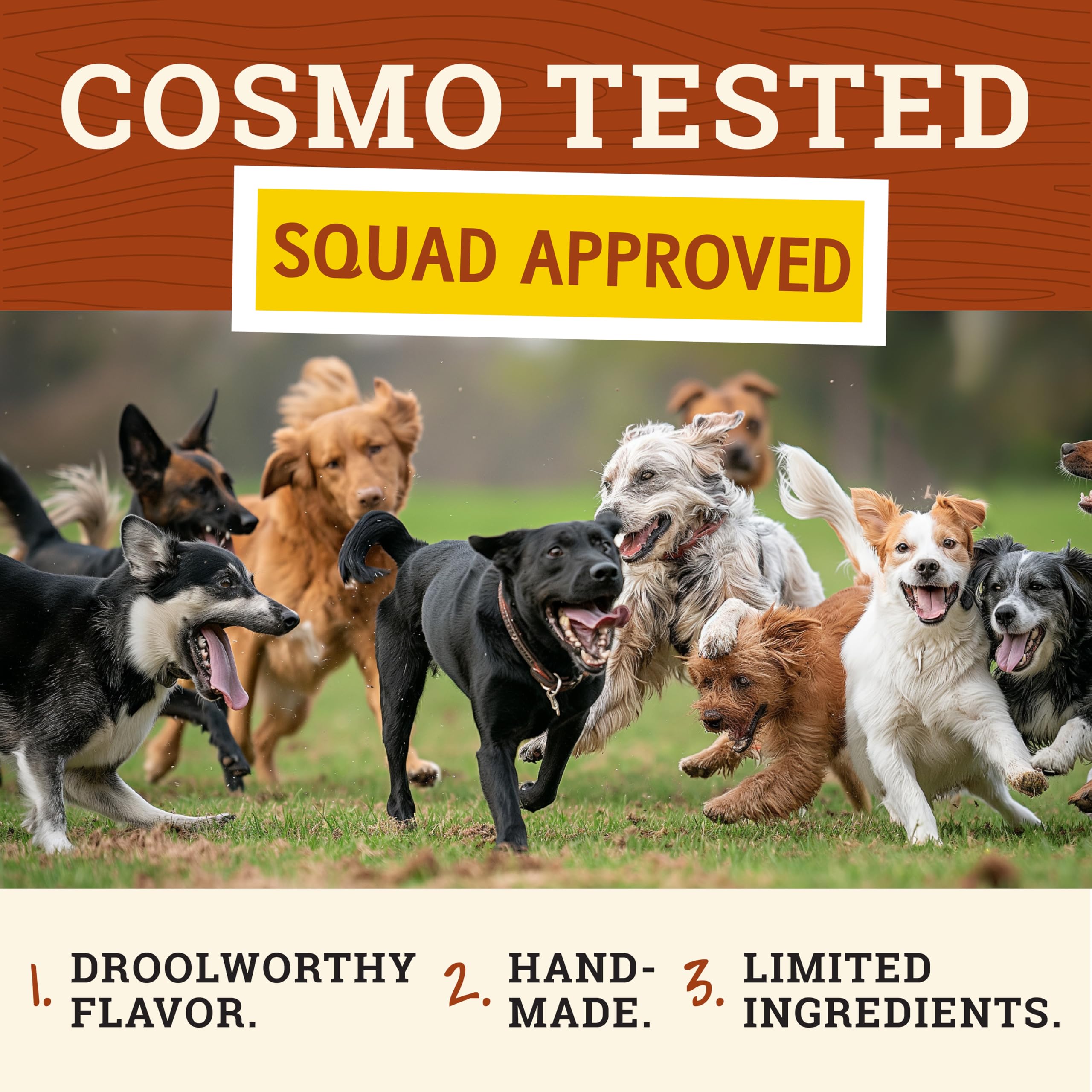 Cosmos Snack Shack Peanut Butter Bakery Bone - All Natural Dog Treat - Made in USA (24 Count Pack of 1)