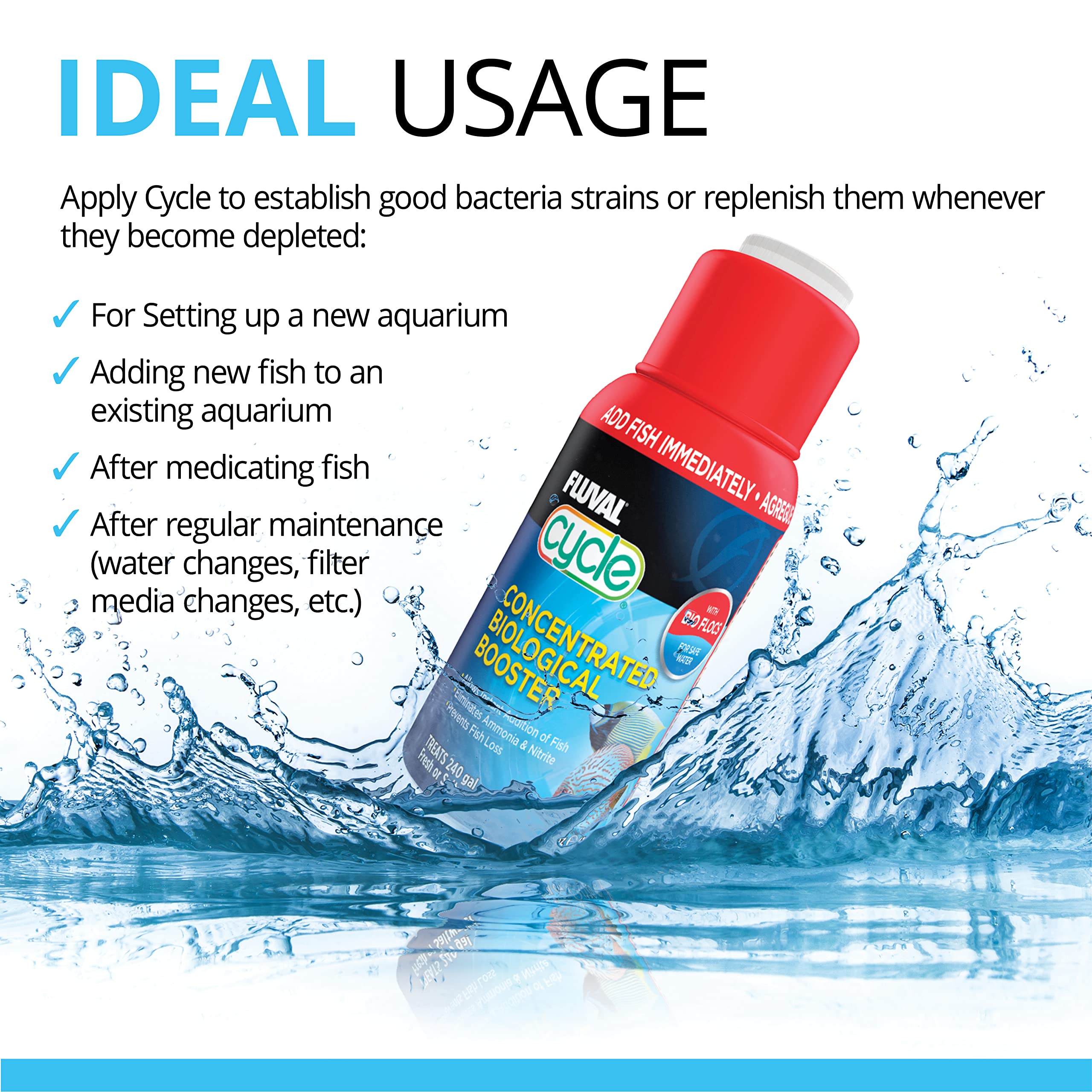 Fluval Biological Enhancer for Aquariums, 67-Ounce, Plastic, White, Model A8352