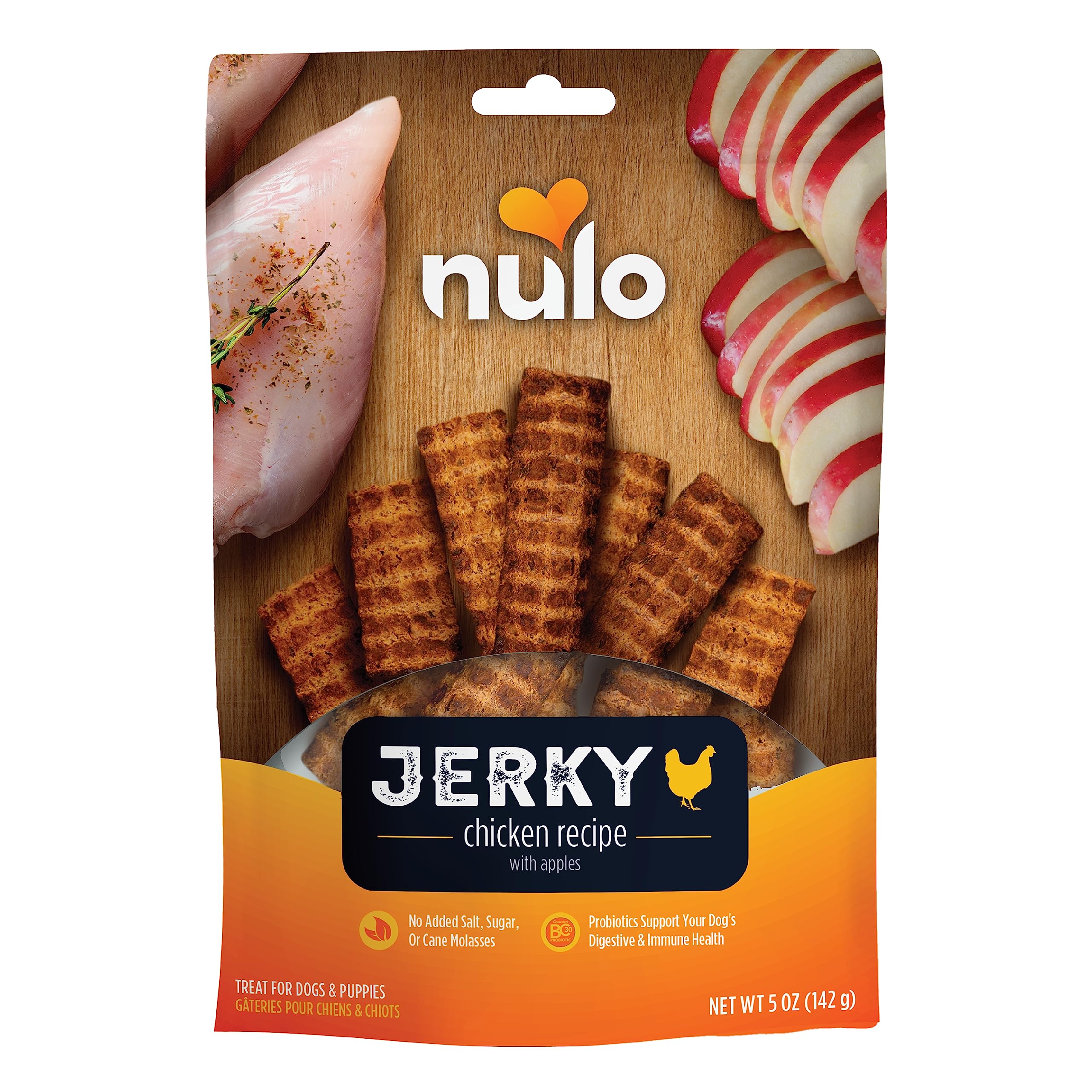 Nulo Freestyle Premium Jerky Strips Dog Treats, Grain-Free High Protein Jerky Strips made with BC30 Probiotic to Support Digesti