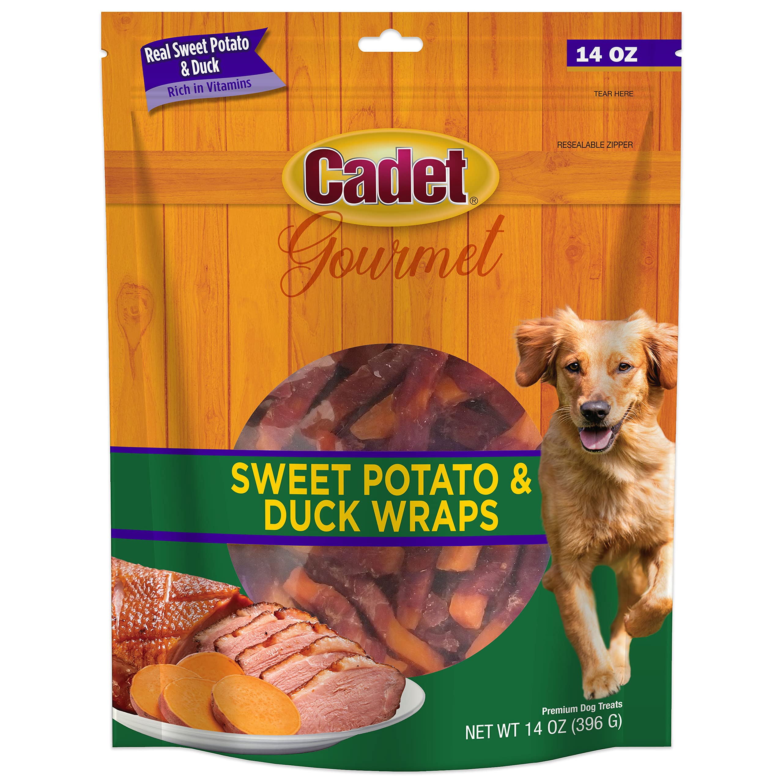 Cadet Gourmet Sweet Potato and Duck Wraps for Dogs