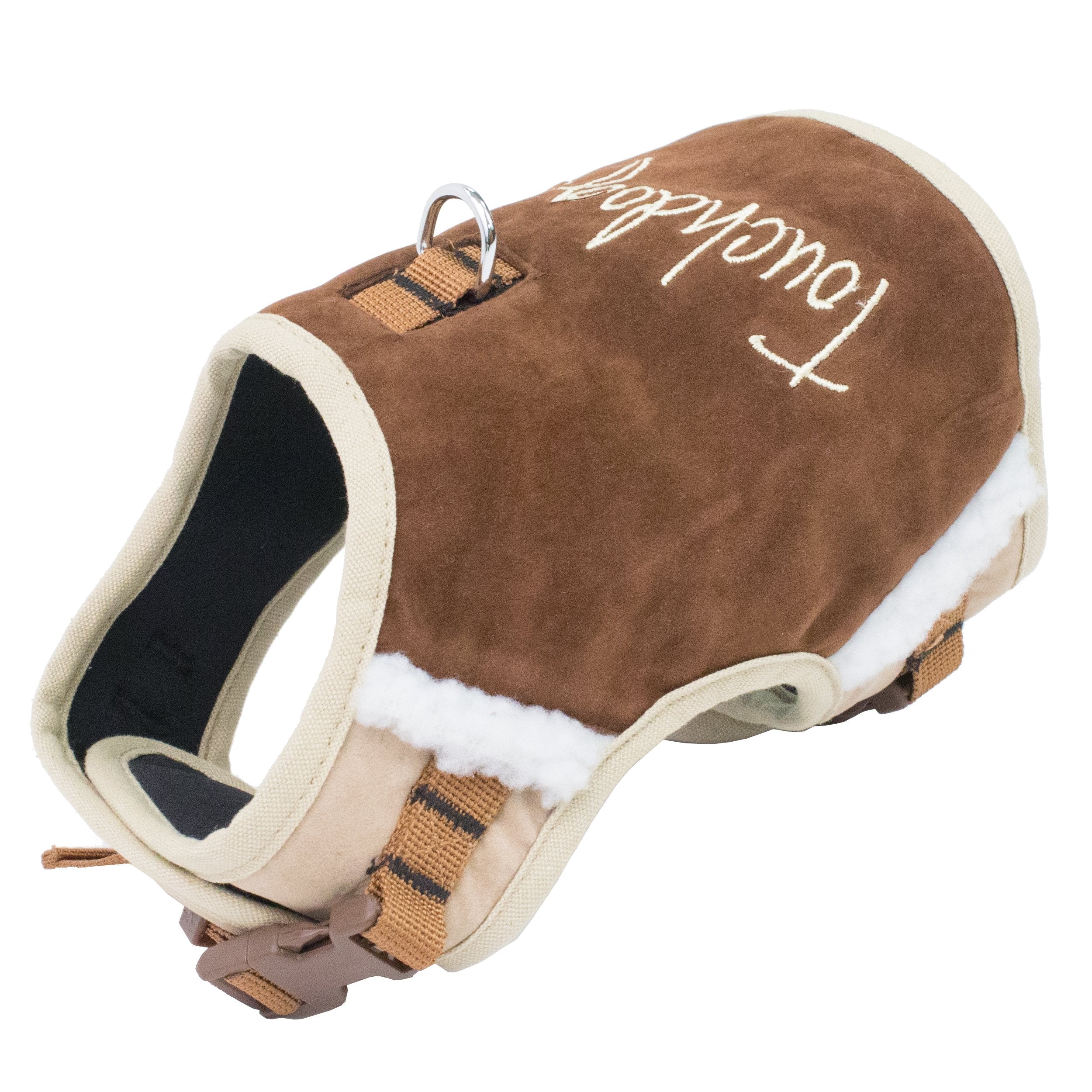 TOUCHDOG Tough-Boutique Adjustable Fashion Designer Pet Dog Harness and Leash Combination, Small, Dark Choco Brown