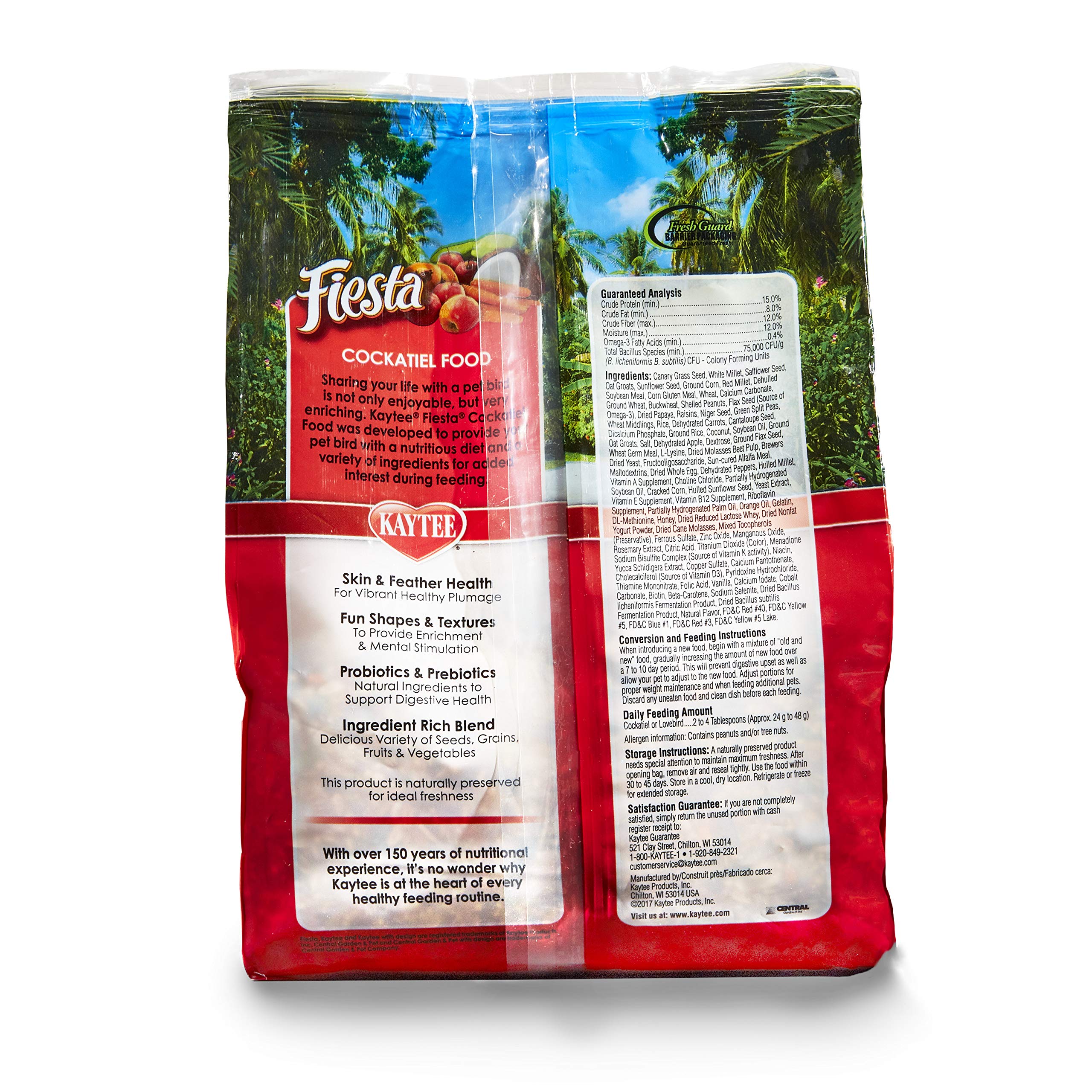 Kaytee Fiesta Cockatiel Food, 2.5 Pound