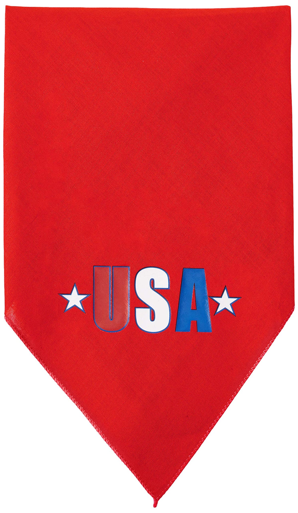 Pet and Dog Bandana Screen Printed, &quot;USA Star&quot; Red Small