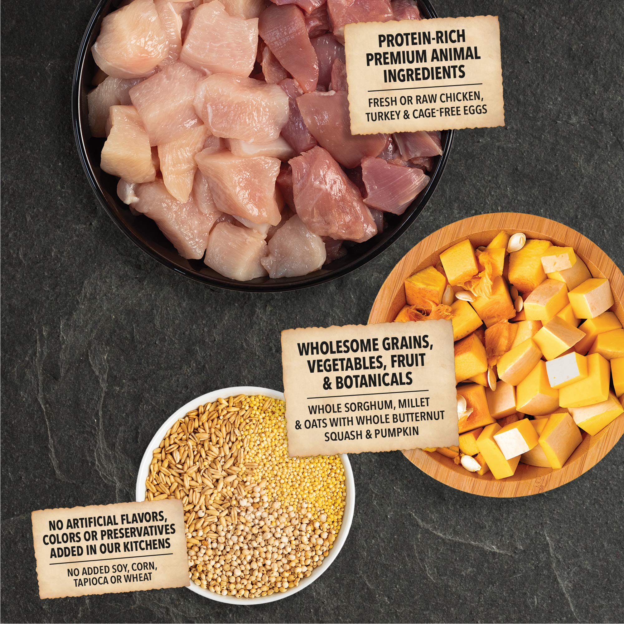 ACANA Wholesome Grains Dry Dog Food Free-Run Poultry & Grains Recipe with Cage-Free Eggs 4lb Bag
