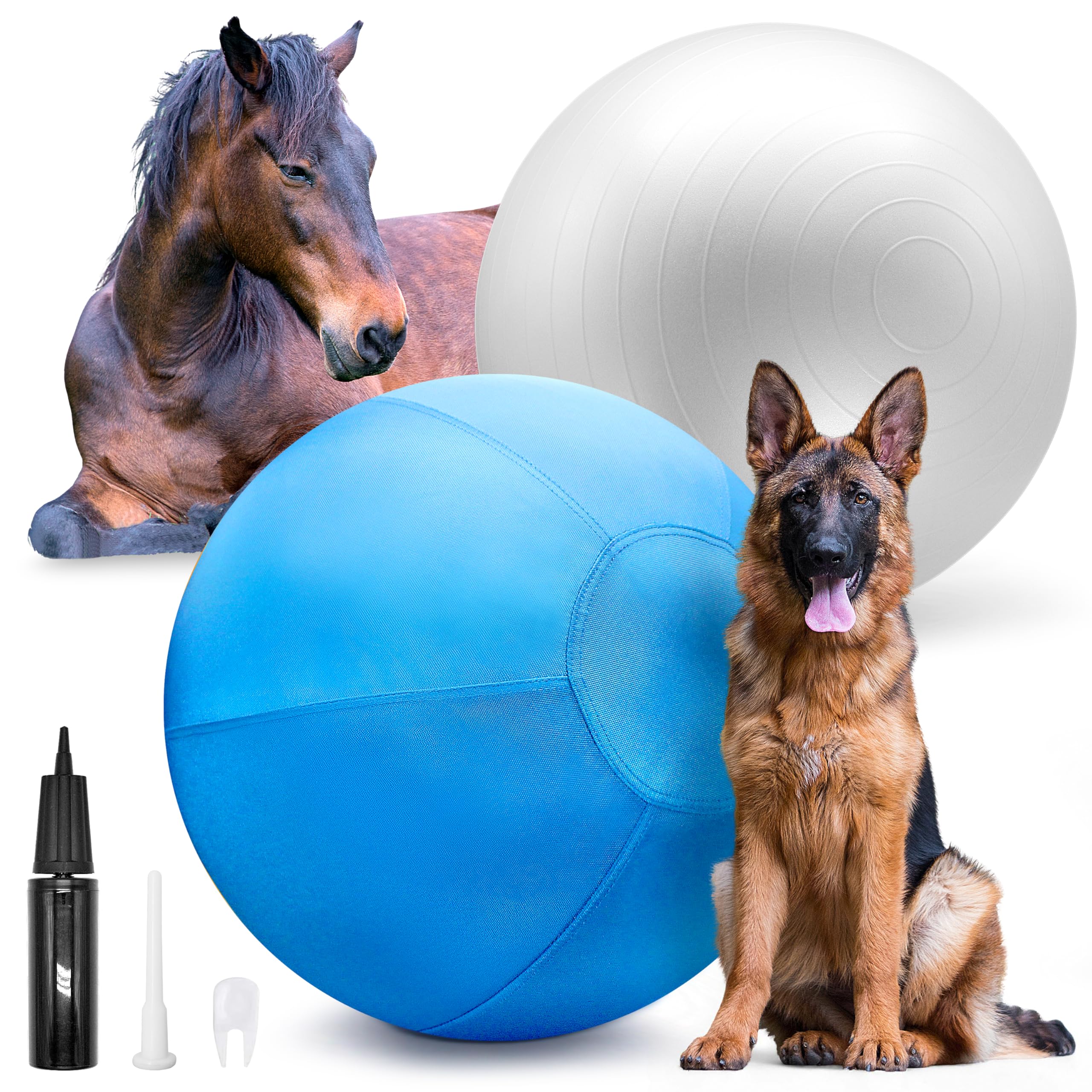 Herding Ball For Dogs And Horses - 25    Giant Ball For Dogs Australian Shepherd Chewers Collie - Collieball Herding Toy - Azure
